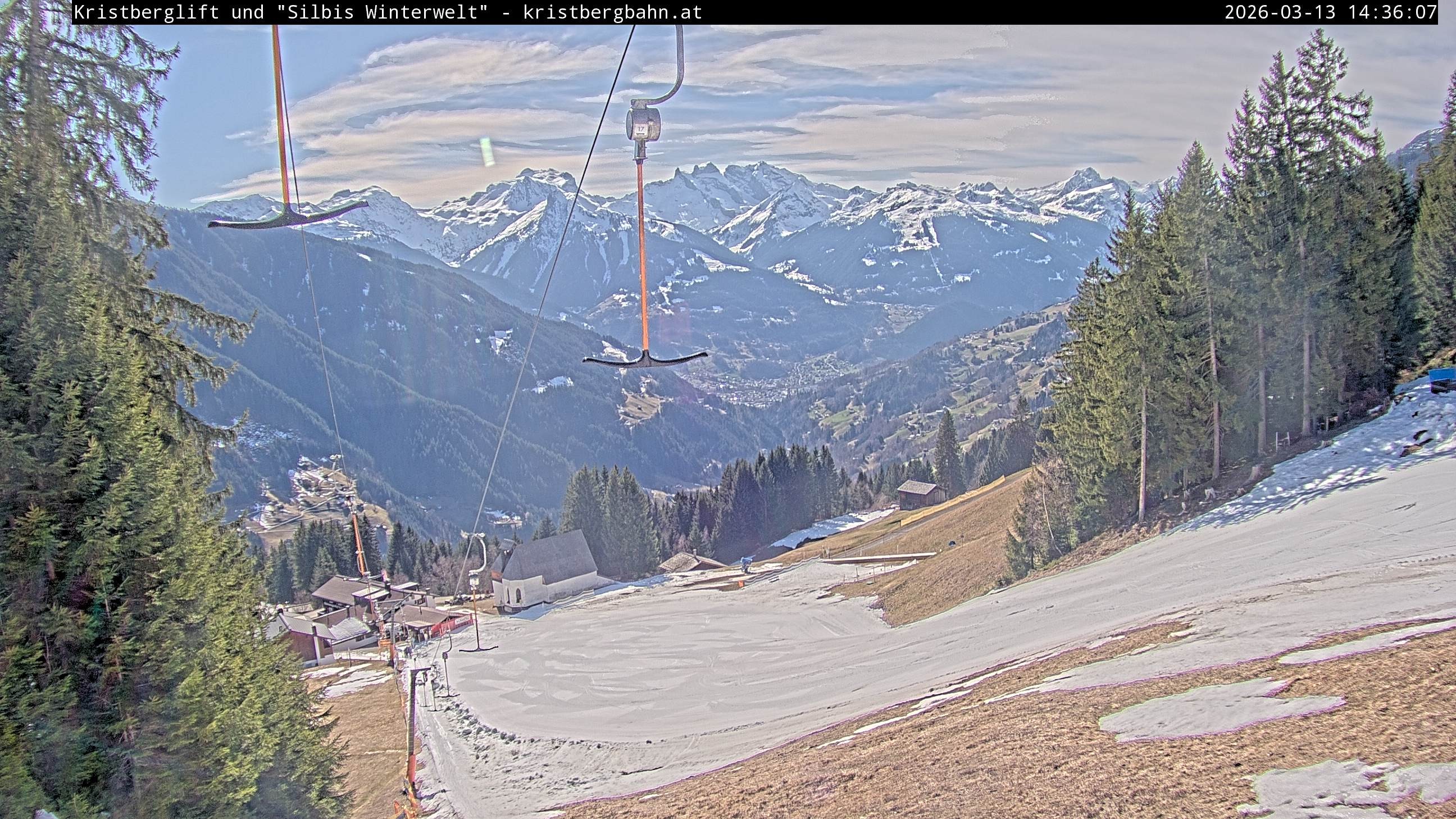 Archiv Foto Webcam Kristberg - Silbertal, St. Agatha Kirche