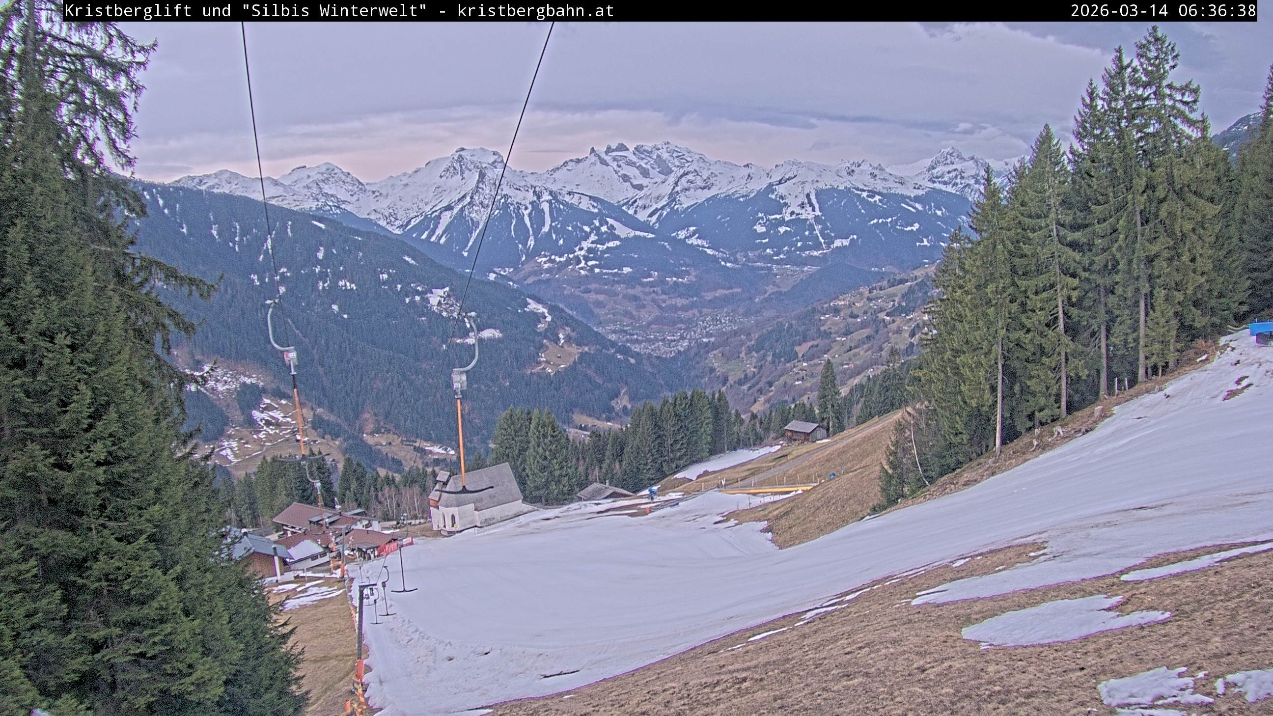 Archiv Foto Webcam Kristberg - Silbertal, St. Agatha Kirche