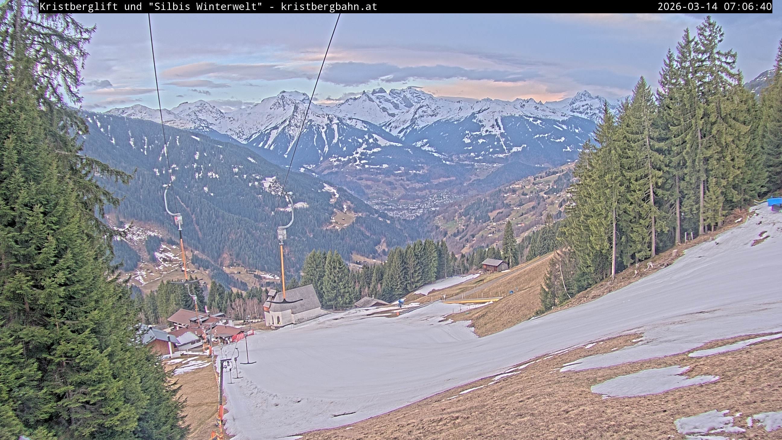 Archiv Foto Webcam Kristberg - Silbertal, St. Agatha Kirche