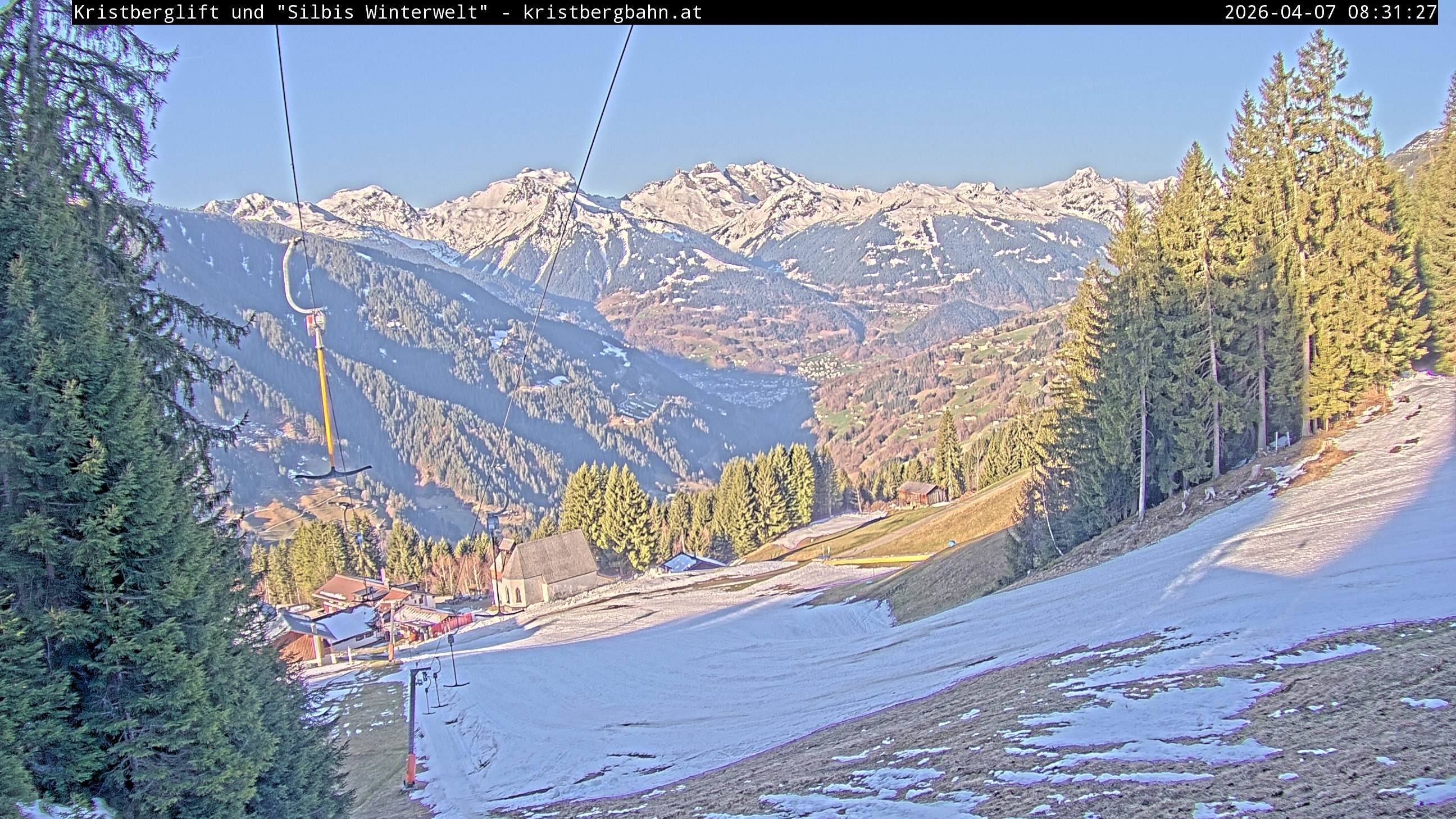 Archiv Foto Webcam Kristberg - Silbertal, St. Agatha Kirche