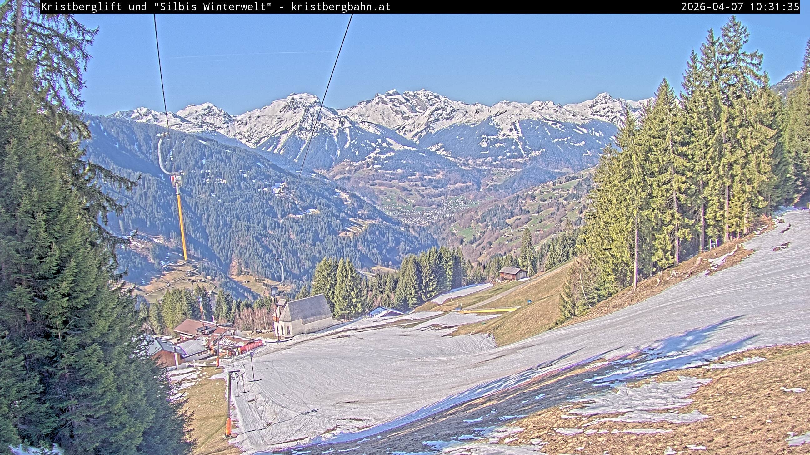 Archiv Foto Webcam Kristberg - Silbertal, St. Agatha Kirche