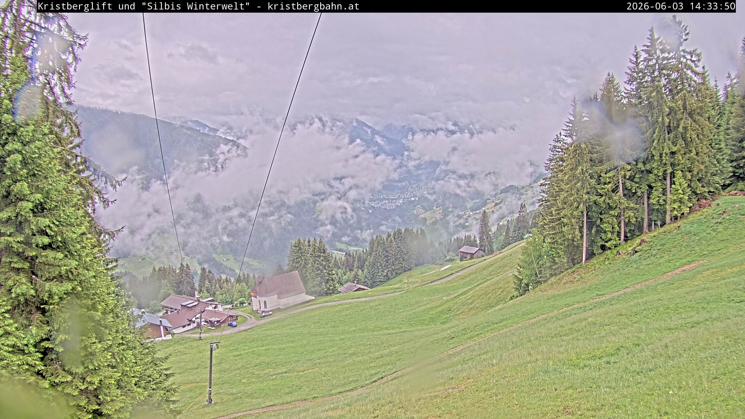 Archiv Foto Webcam Kristberg - Silbertal, St. Agatha Kirche