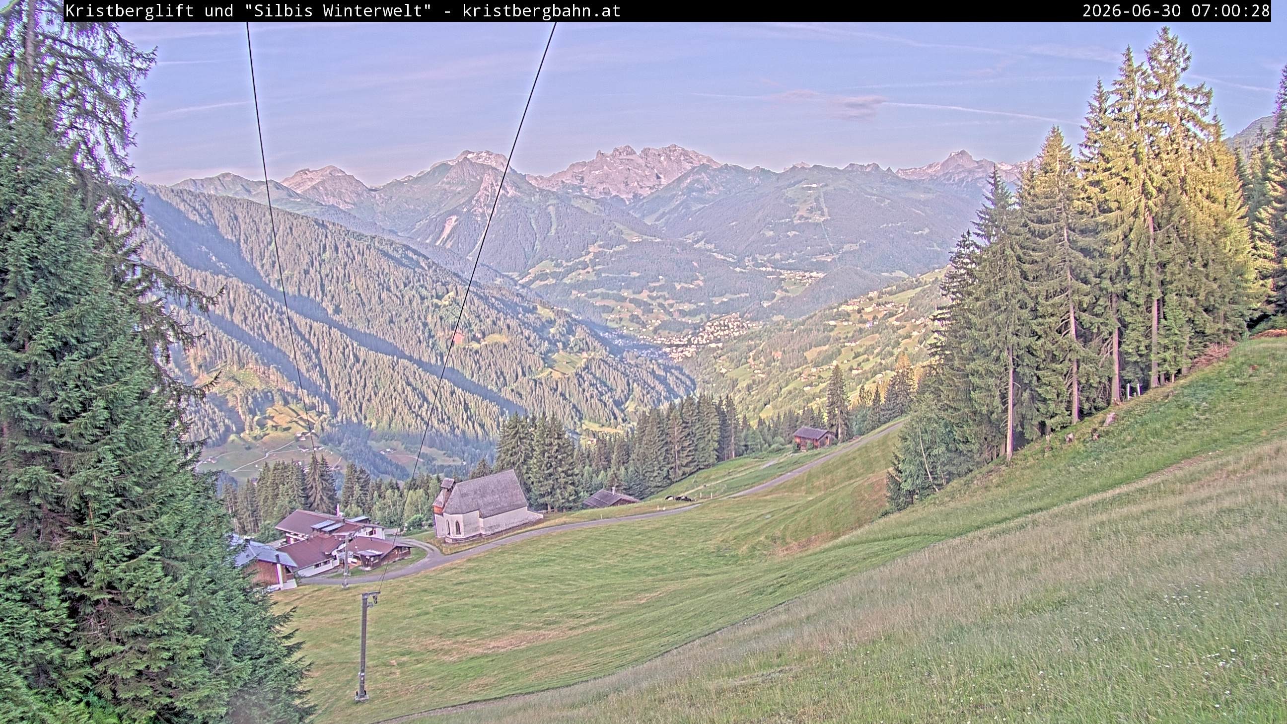 Archiv Foto Webcam Kristberg - Silbertal, St. Agatha Kirche