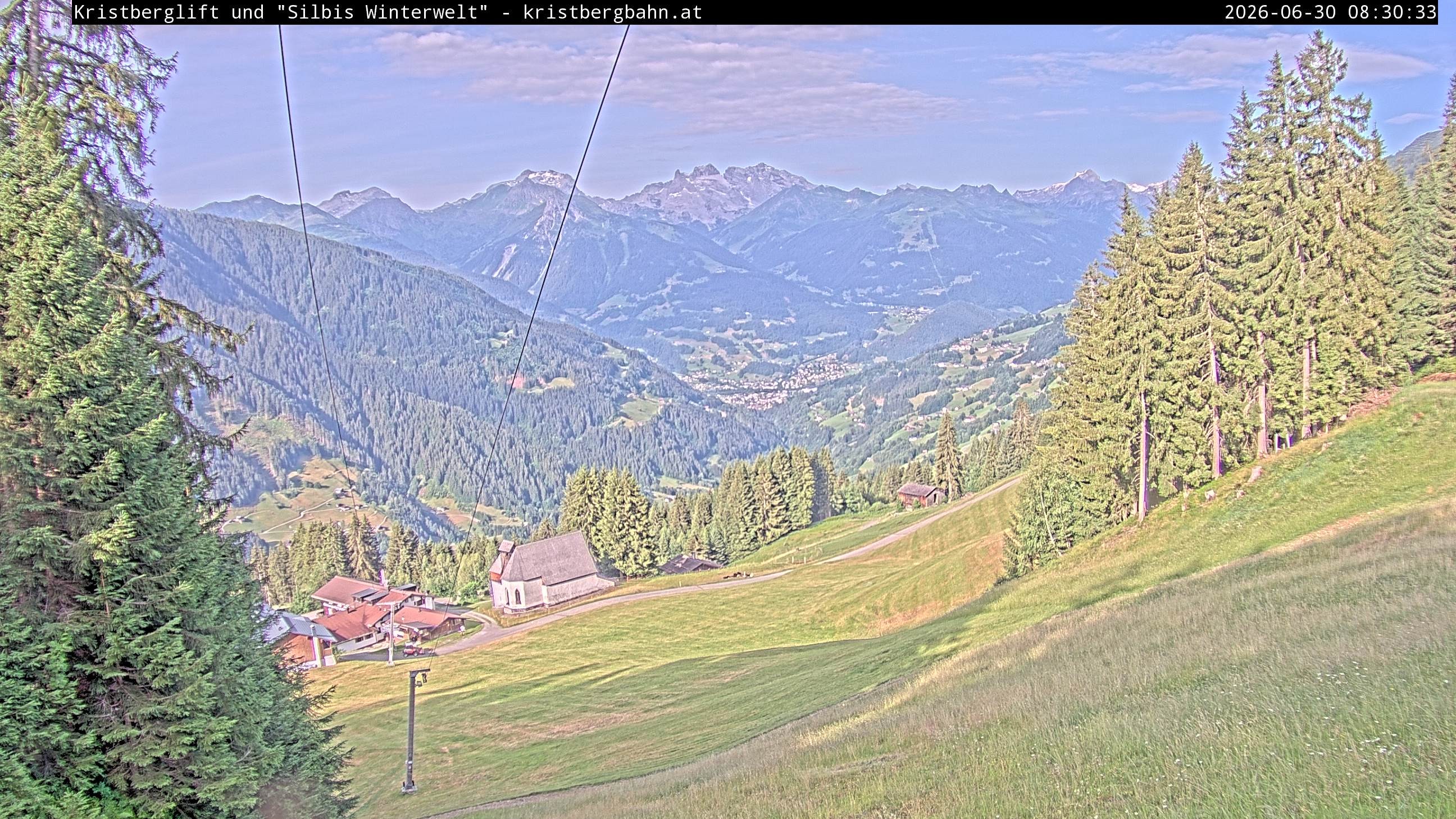 Archiv Foto Webcam Kristberg - Silbertal, St. Agatha Kirche