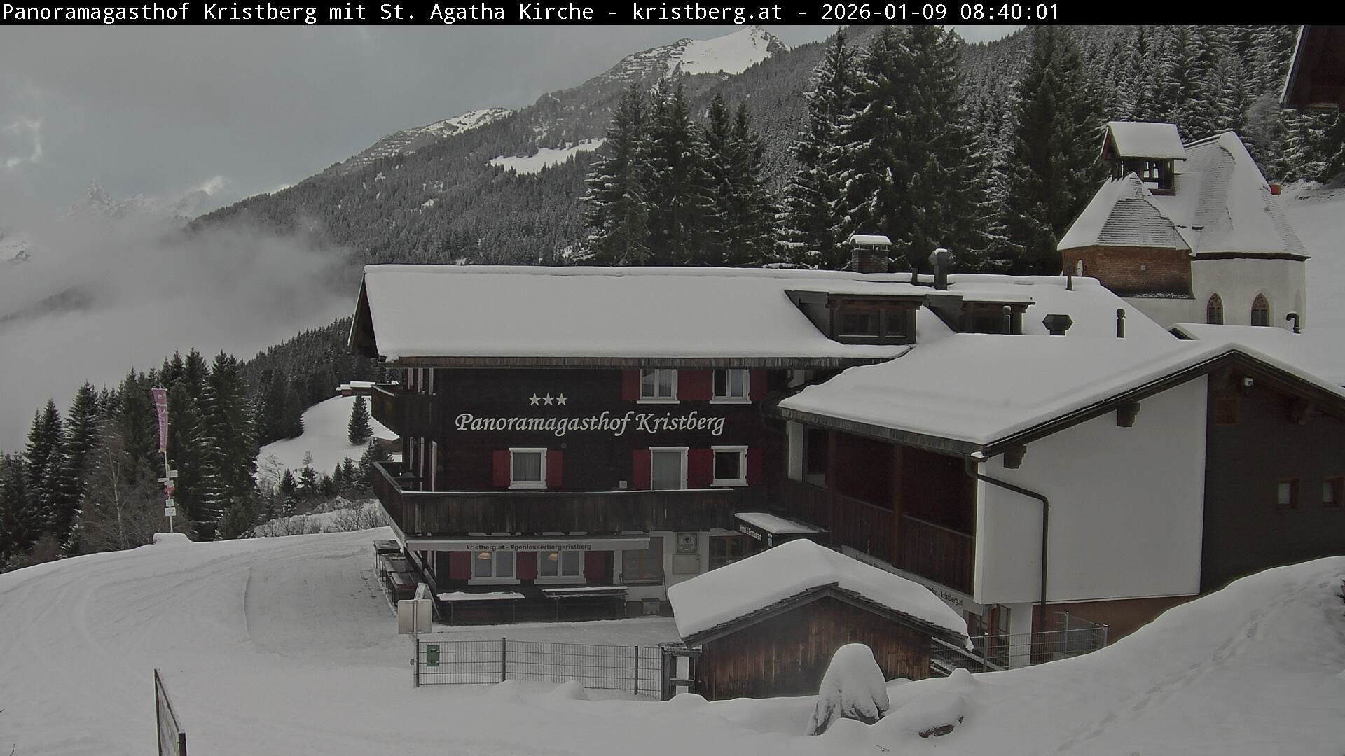 Archiv Foto Webcam Panoramagasthof Kristberg (Silbertal)