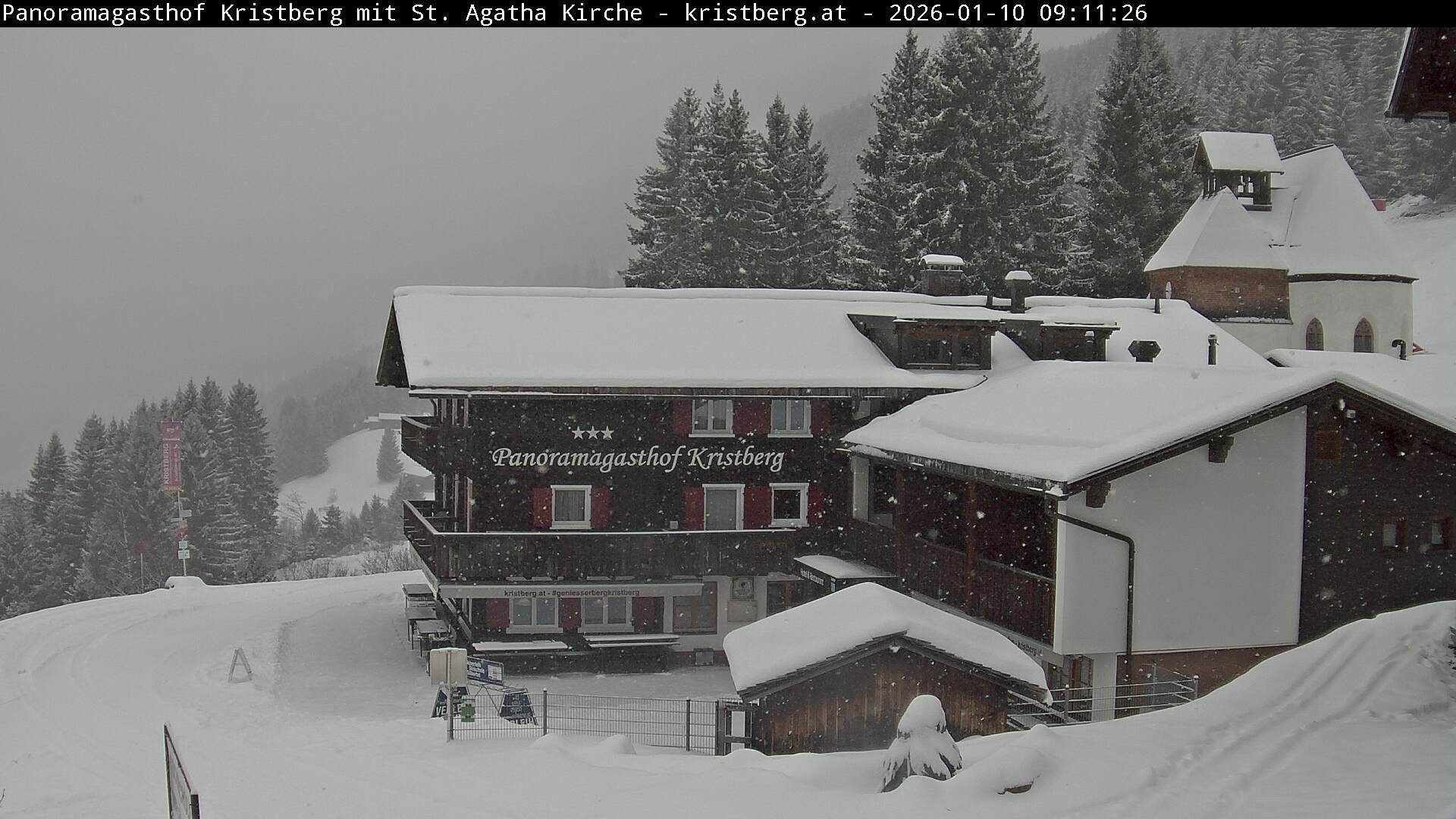 Archiv Foto Webcam Panoramagasthof Kristberg (Silbertal)