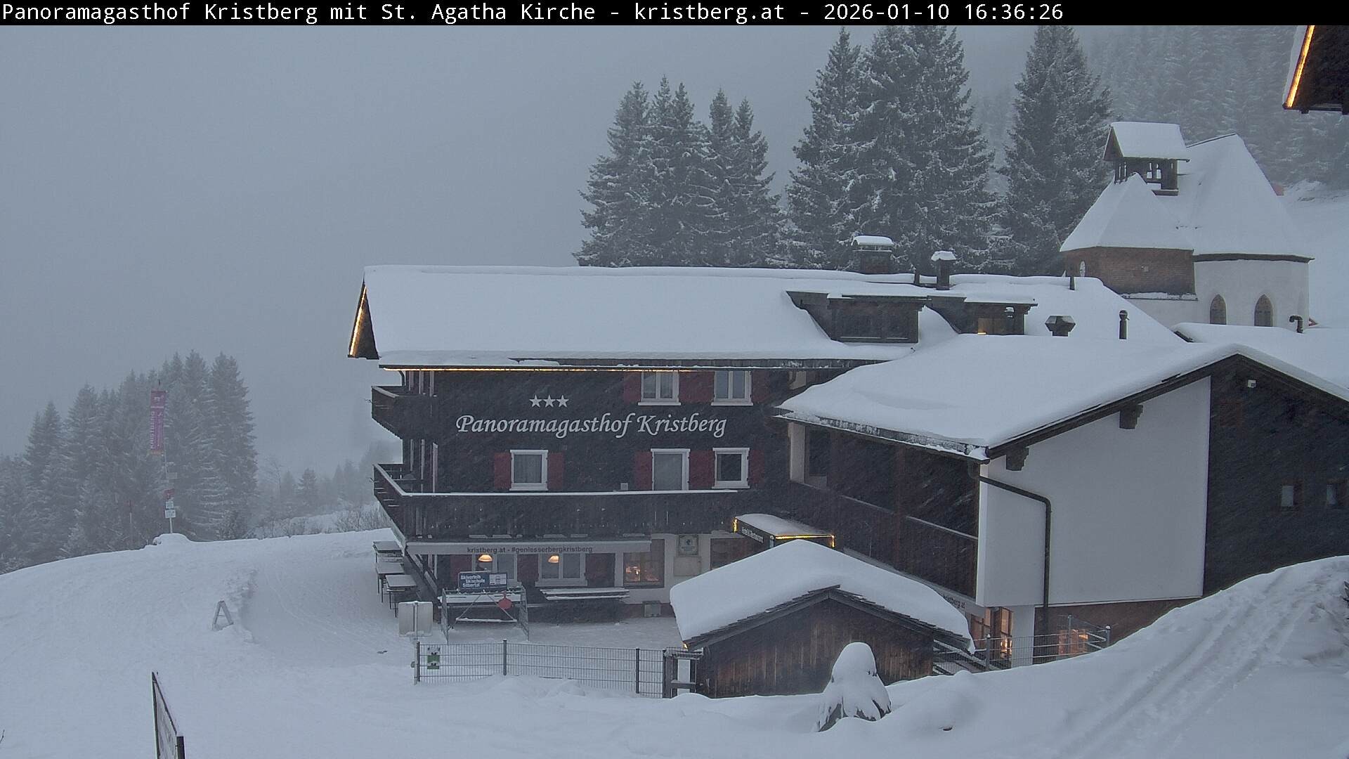 Archiv Foto Webcam Panoramagasthof Kristberg (Silbertal)