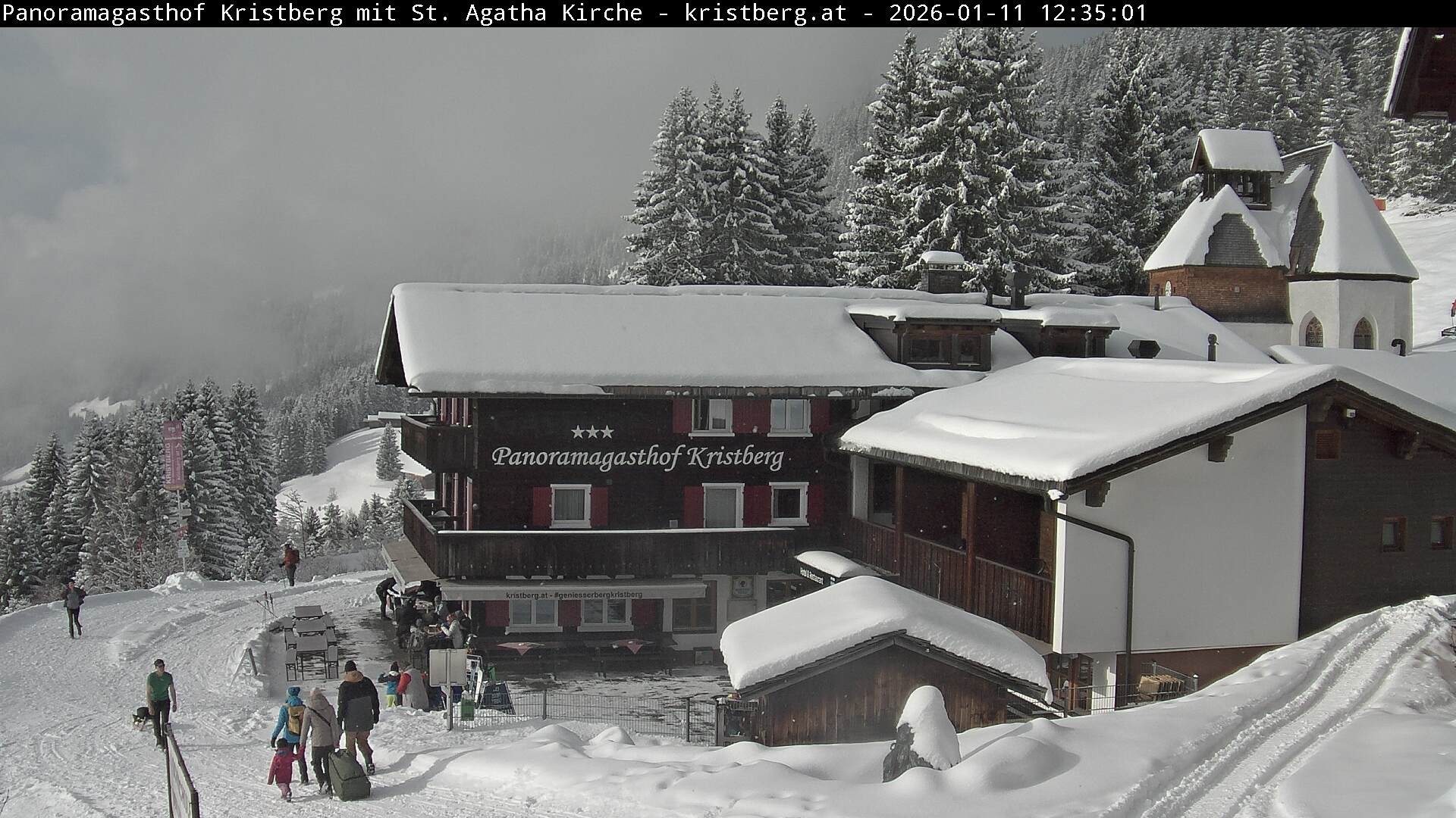 Archiv Foto Webcam Panoramagasthof Kristberg (Silbertal)