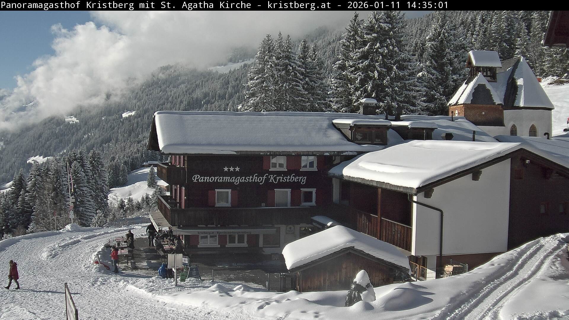 Archiv Foto Webcam Panoramagasthof Kristberg (Silbertal)