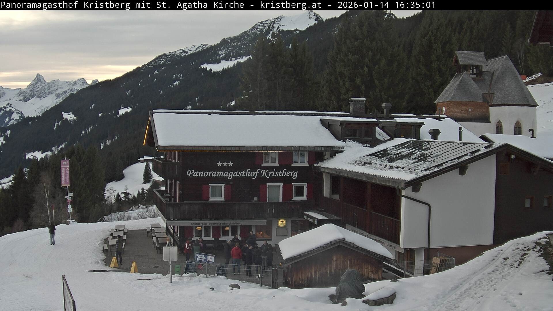 Archiv Foto Webcam Panoramagasthof Kristberg (Silbertal)