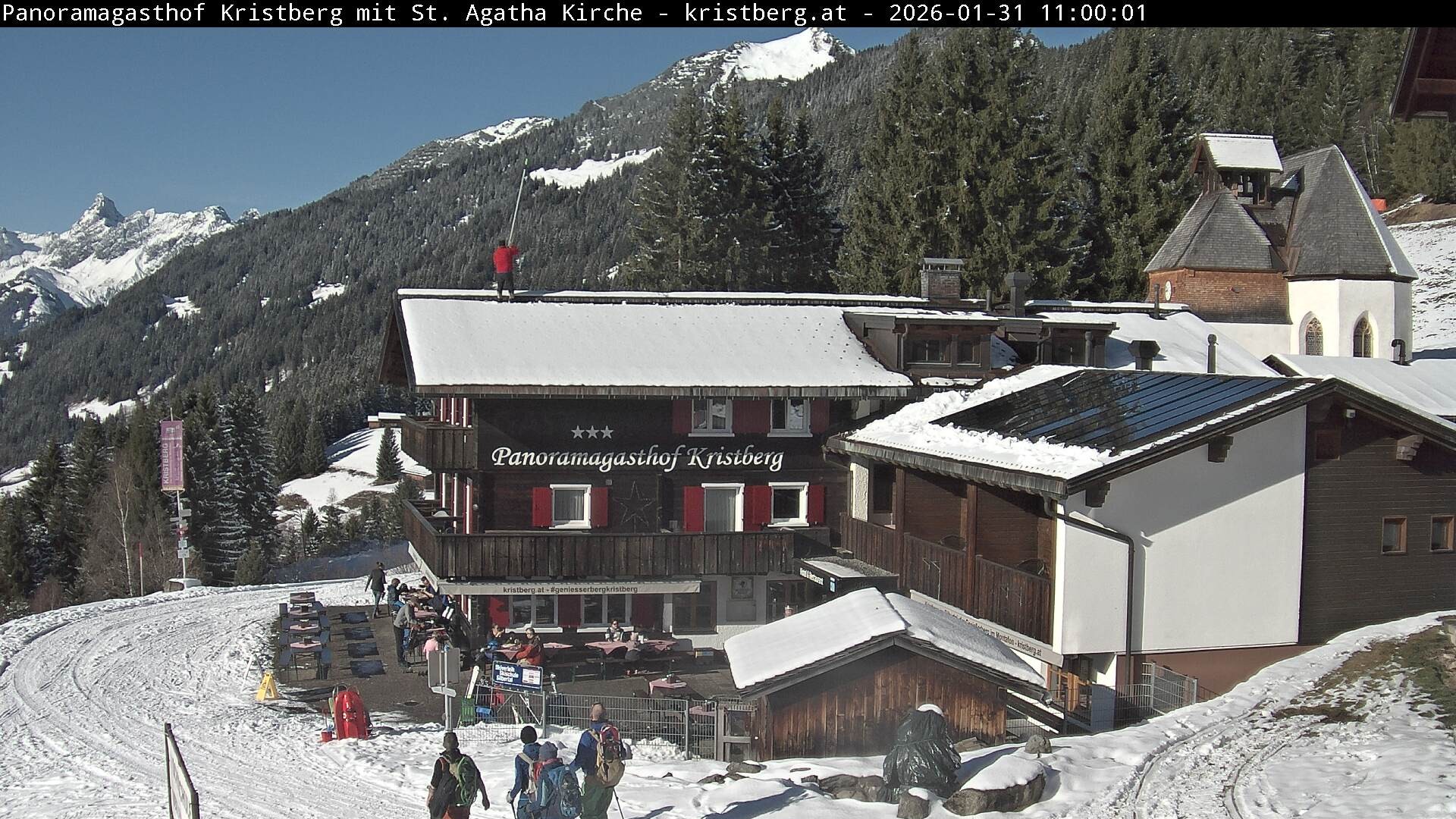 Archiv Foto Webcam Panoramagasthof Kristberg (Silbertal)