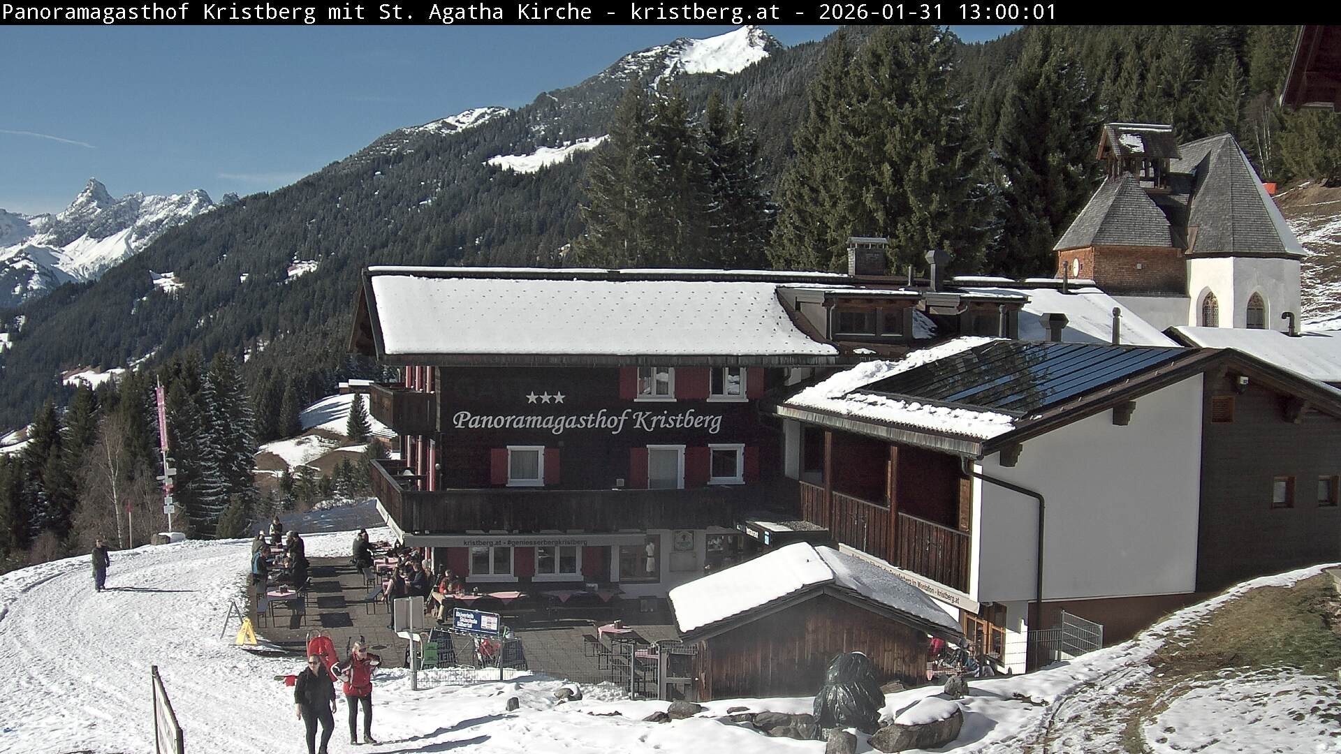 Archiv Foto Webcam Panoramagasthof Kristberg (Silbertal)