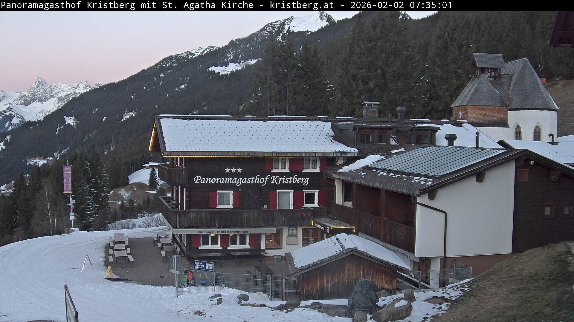 Archiv Foto Webcam Panoramagasthof Kristberg (Silbertal)