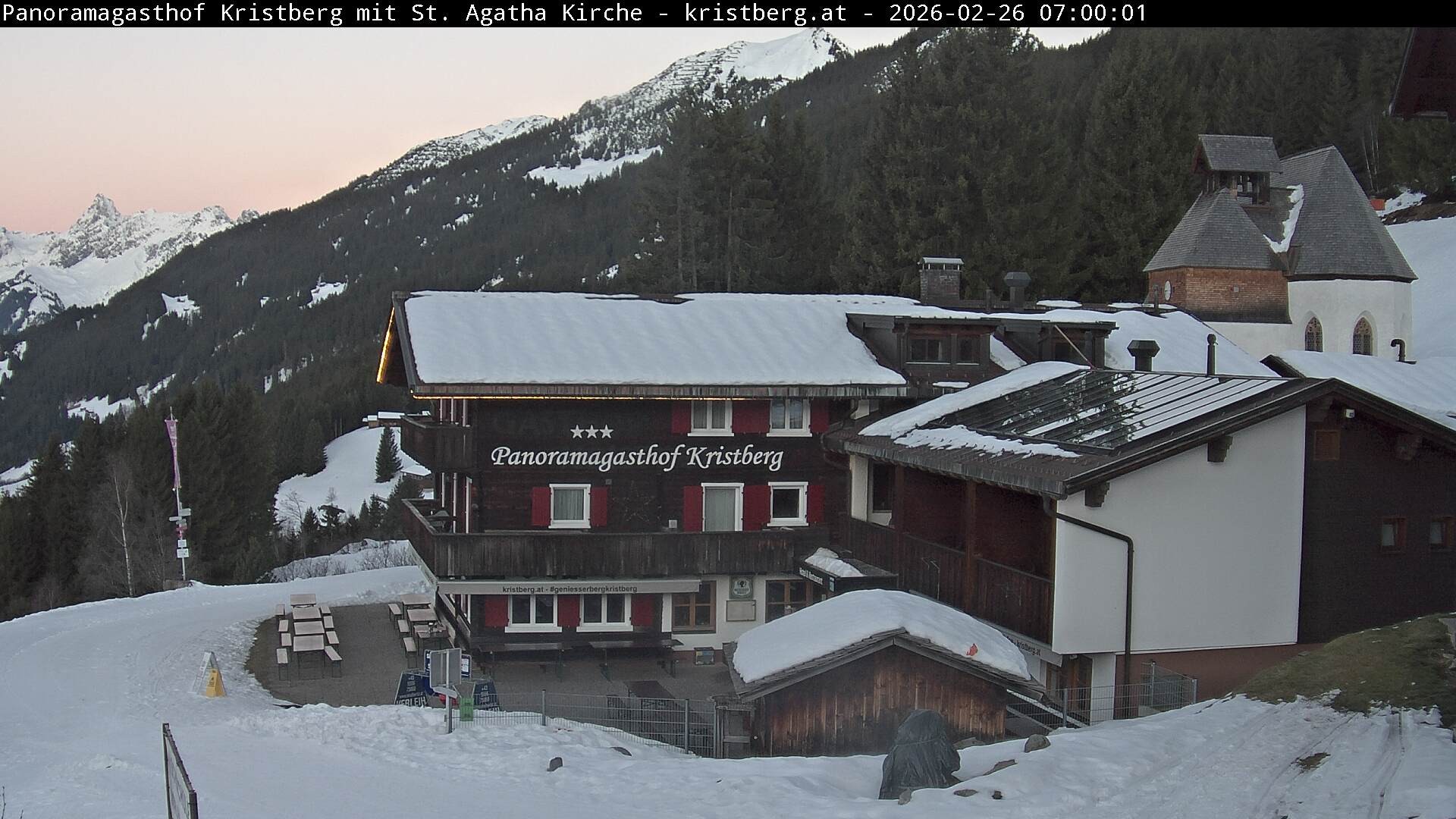 Archiv Foto Webcam Panoramagasthof Kristberg (Silbertal)