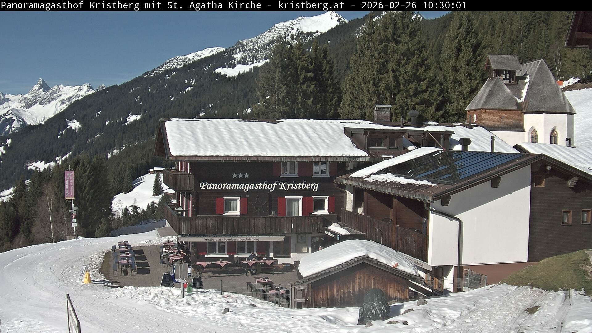 Archiv Foto Webcam Panoramagasthof Kristberg (Silbertal)