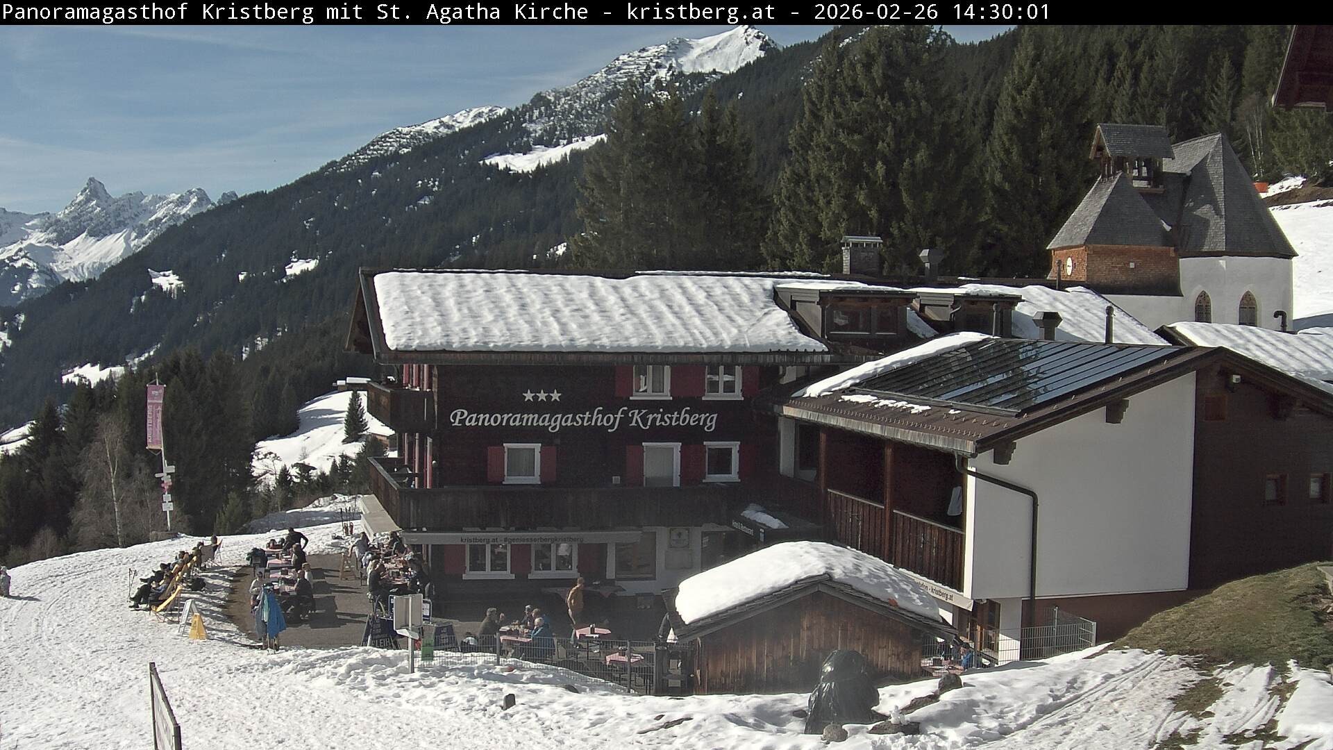 Archiv Foto Webcam Panoramagasthof Kristberg (Silbertal)