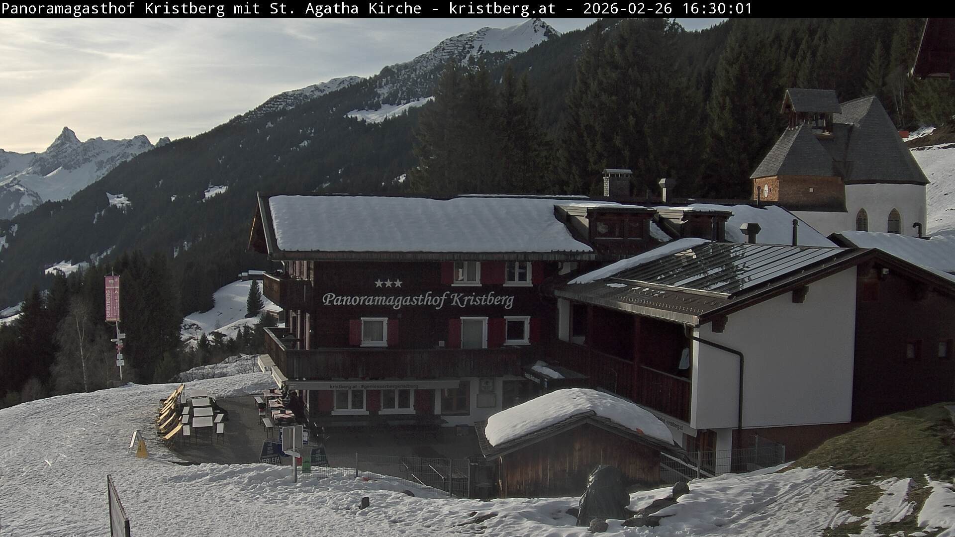 Archiv Foto Webcam Panoramagasthof Kristberg (Silbertal)