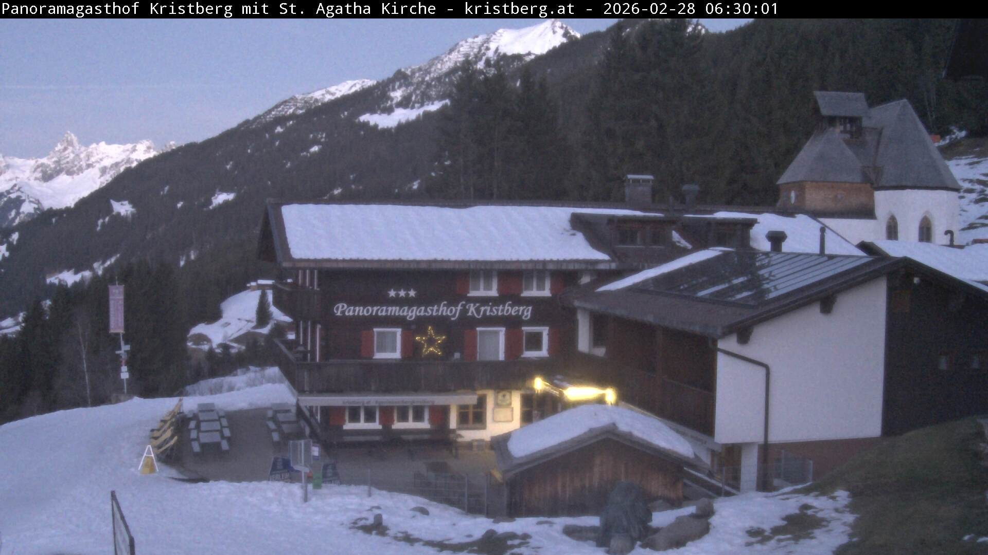 Archiv Foto Webcam Panoramagasthof Kristberg (Silbertal)