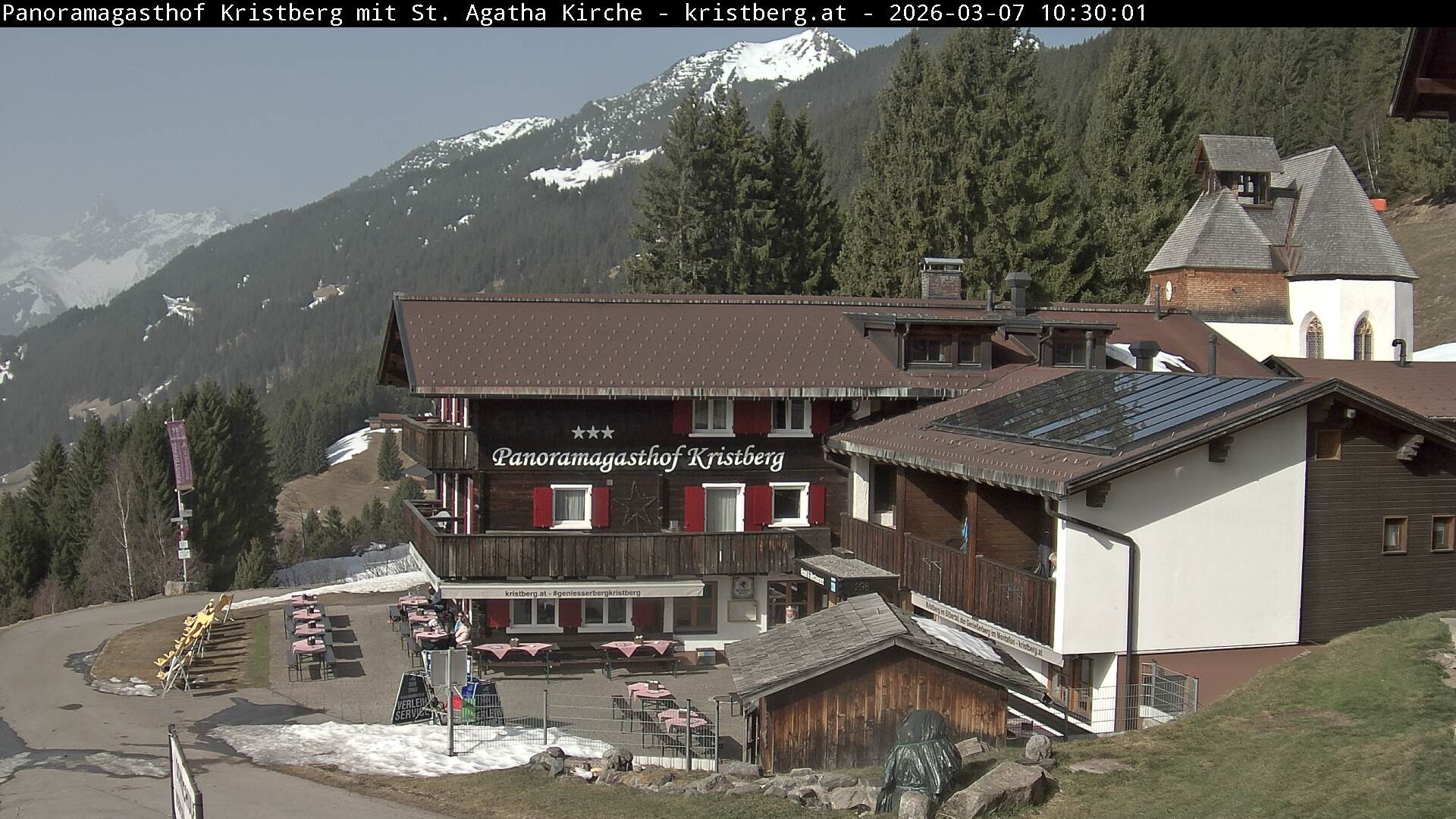 Archiv Foto Webcam Panoramagasthof Kristberg (Silbertal)