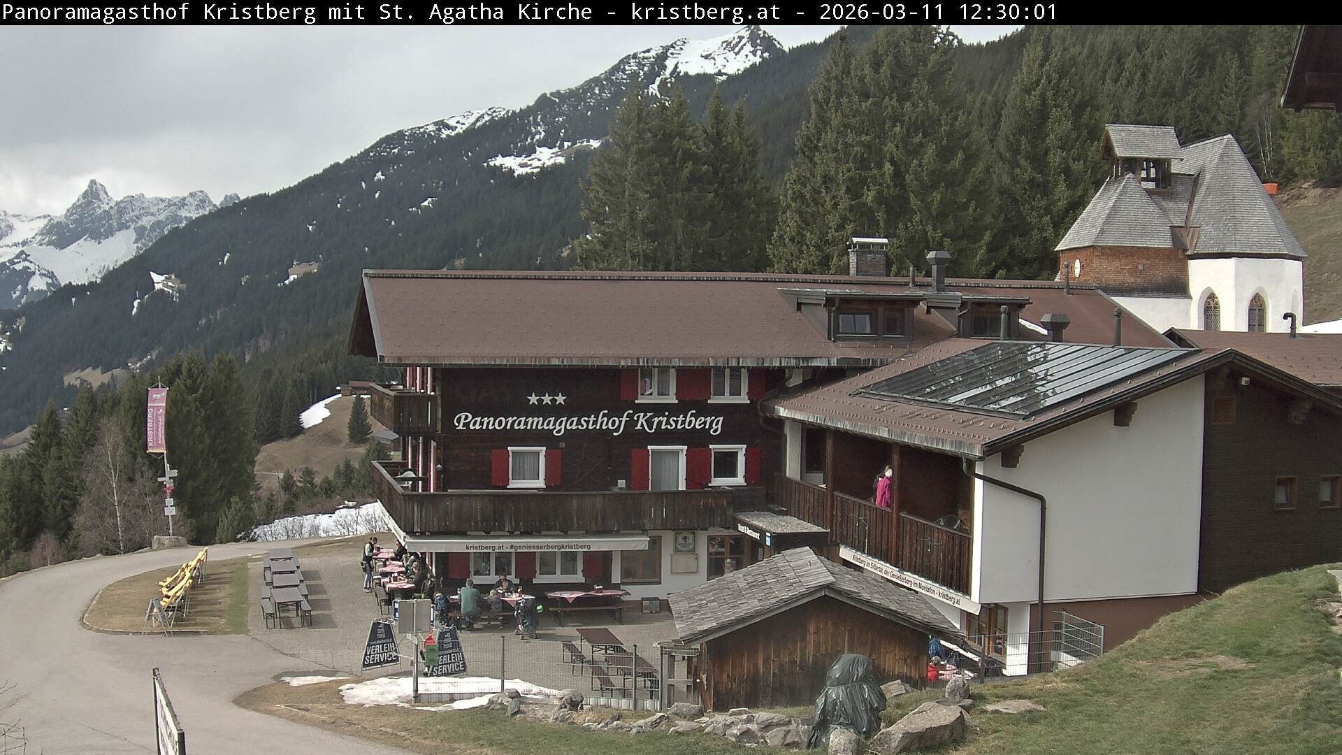 Archiv Foto Webcam Panoramagasthof Kristberg (Silbertal)