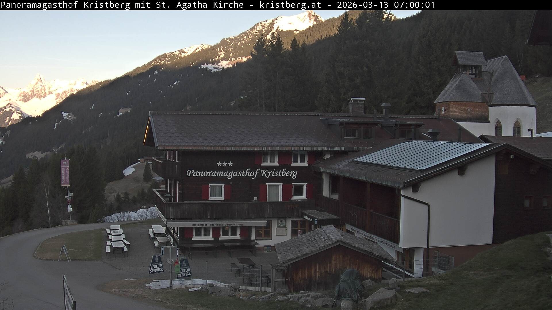 Archiv Foto Webcam Panoramagasthof Kristberg (Silbertal)