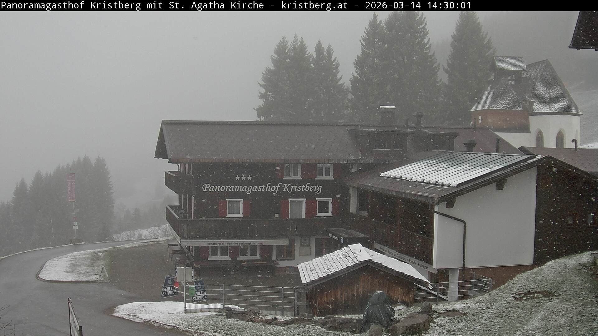 Archiv Foto Webcam Panoramagasthof Kristberg (Silbertal)