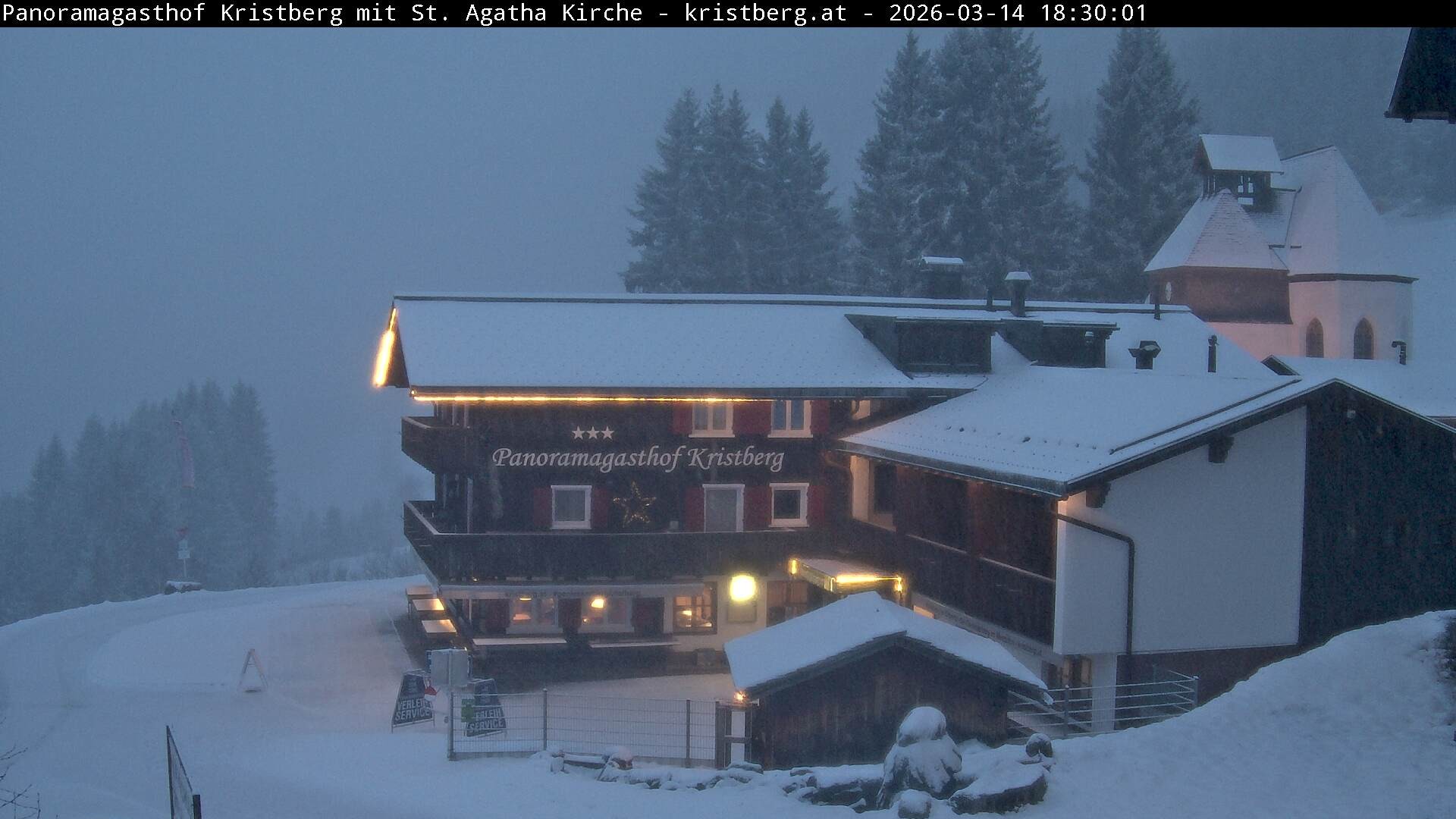 Archiv Foto Webcam Panoramagasthof Kristberg (Silbertal)