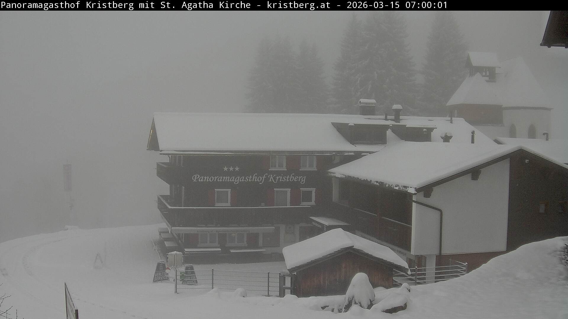 Archiv Foto Webcam Panoramagasthof Kristberg (Silbertal)