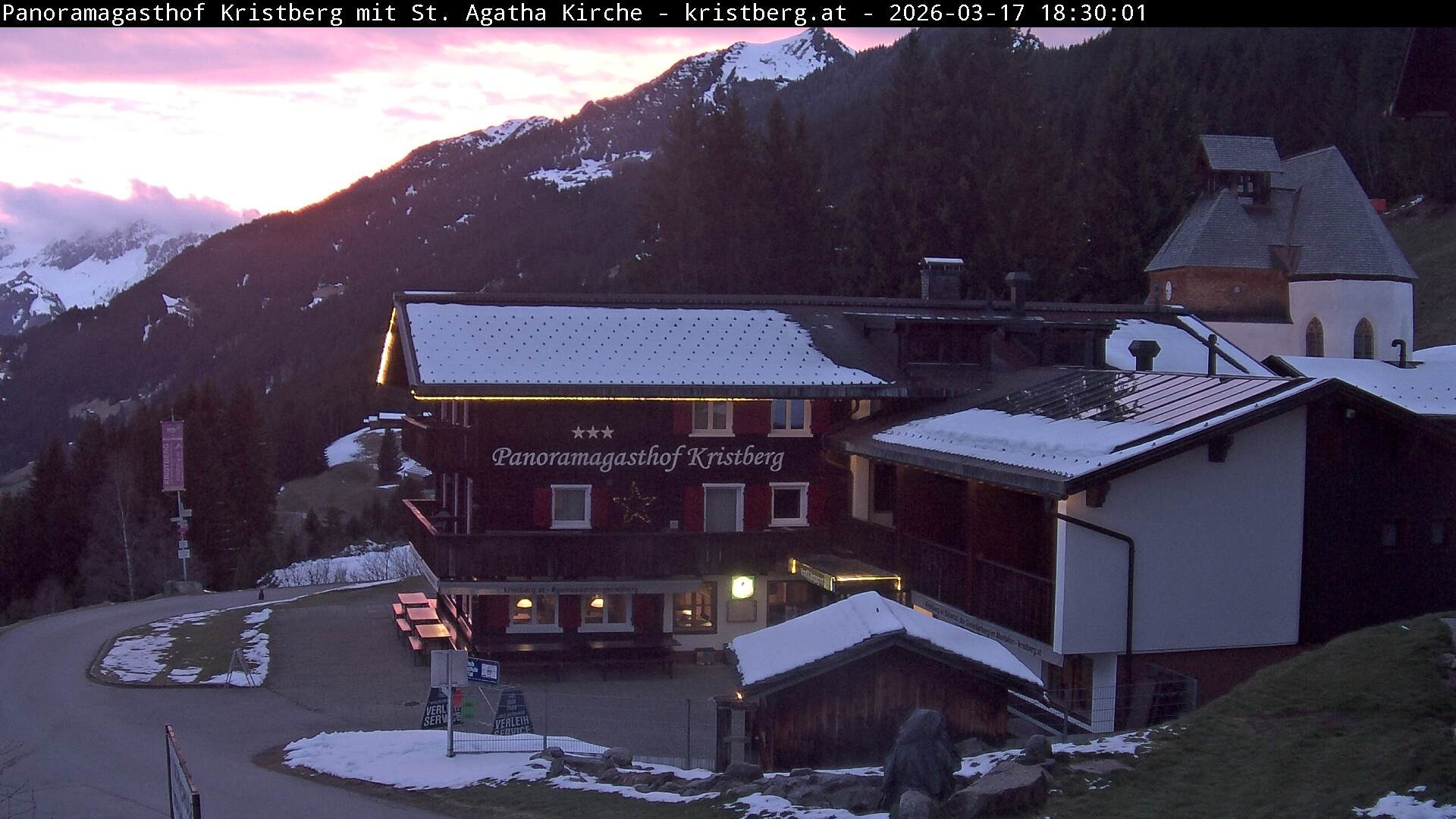 Archiv Foto Webcam Panoramagasthof Kristberg (Silbertal)