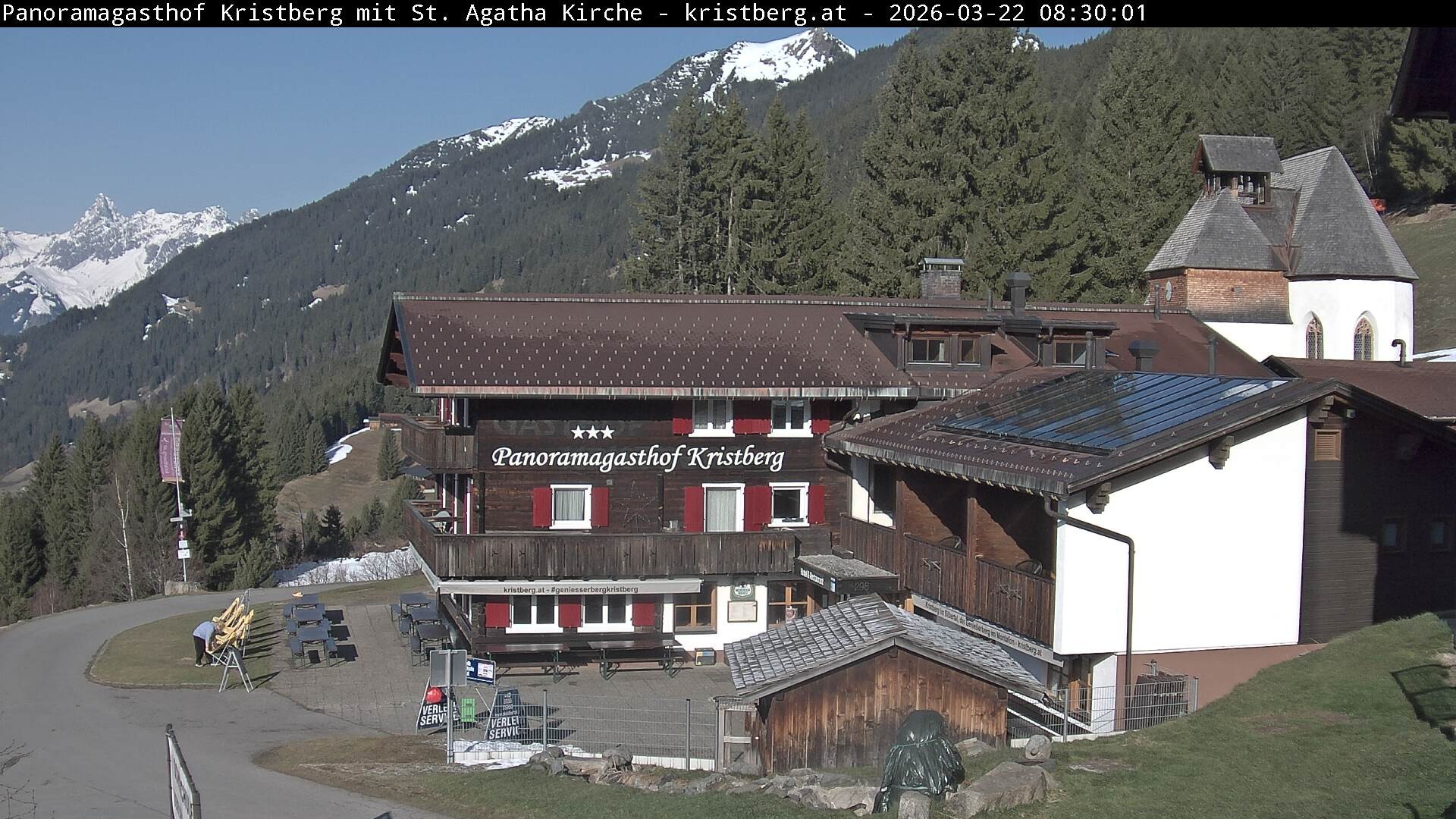 Archiv Foto Webcam Panoramagasthof Kristberg (Silbertal)