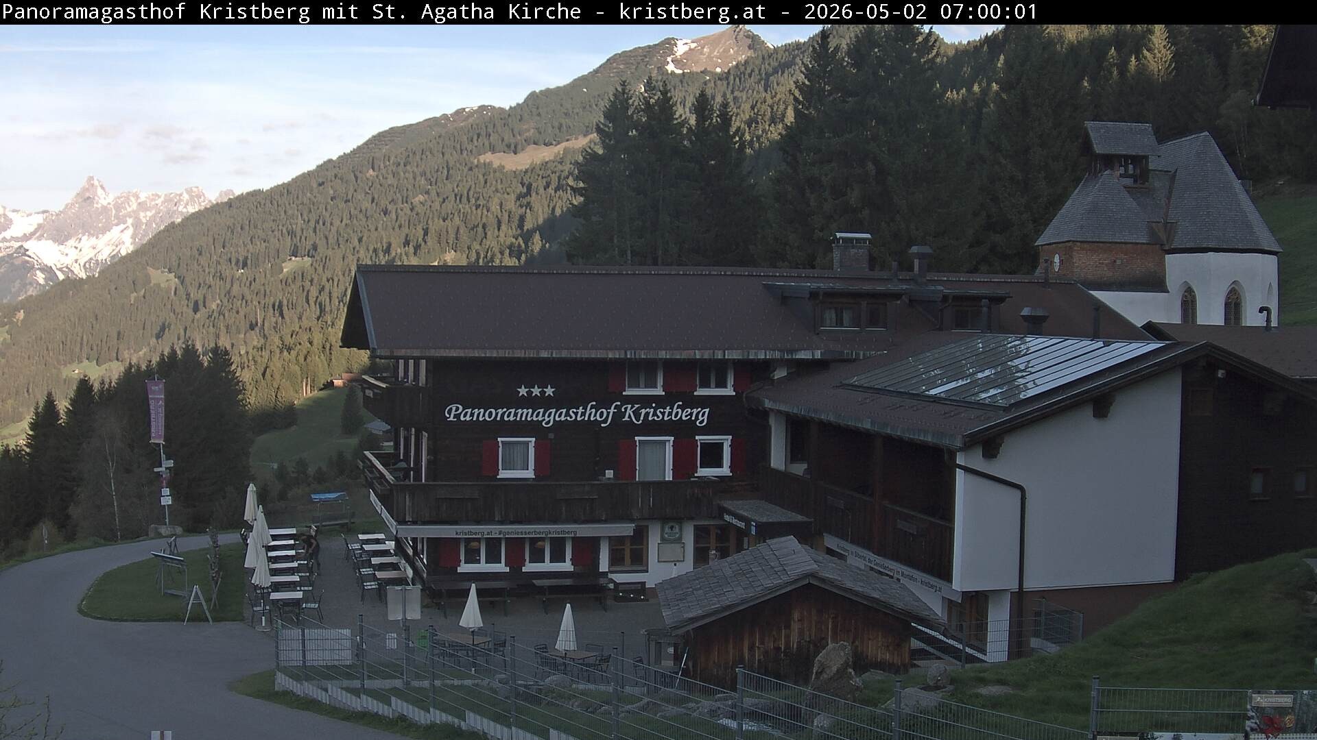 Archiv Foto Webcam Panoramagasthof Kristberg (Silbertal)