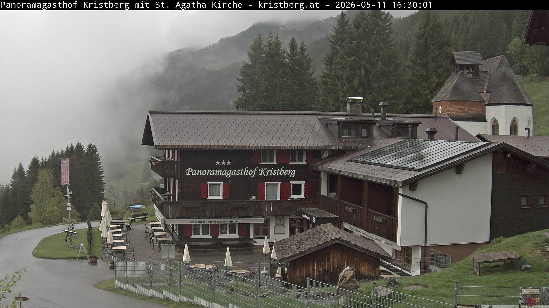 Archiv Foto Webcam Panoramagasthof Kristberg (Silbertal)
