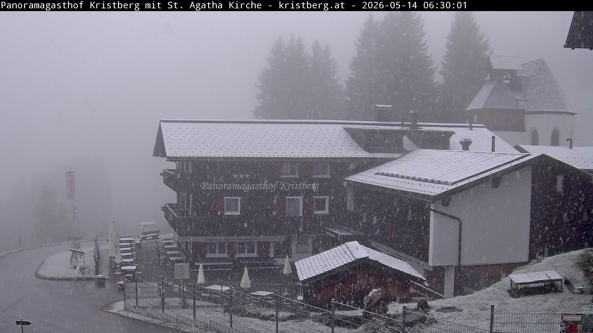 Archiv Foto Webcam Panoramagasthof Kristberg (Silbertal)