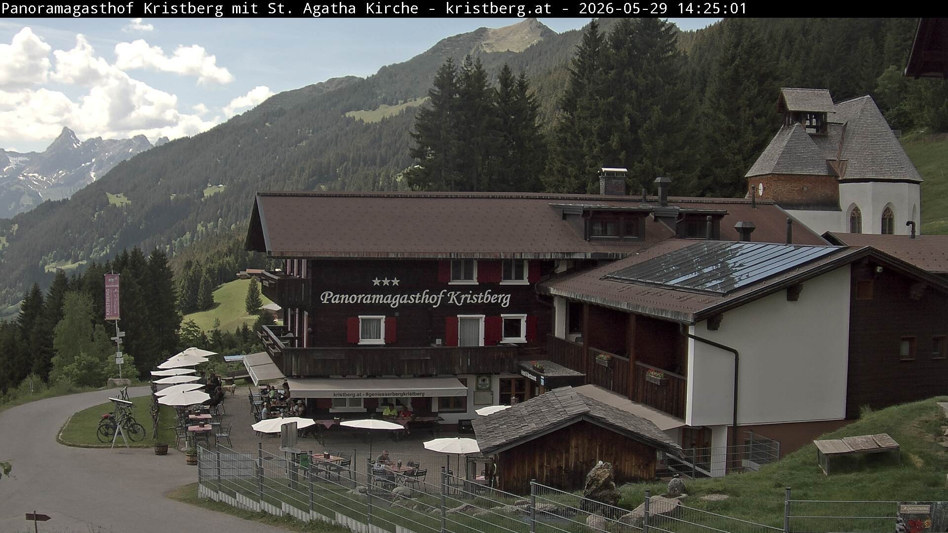 Archiv Foto Webcam Panoramagasthof Kristberg (Silbertal)