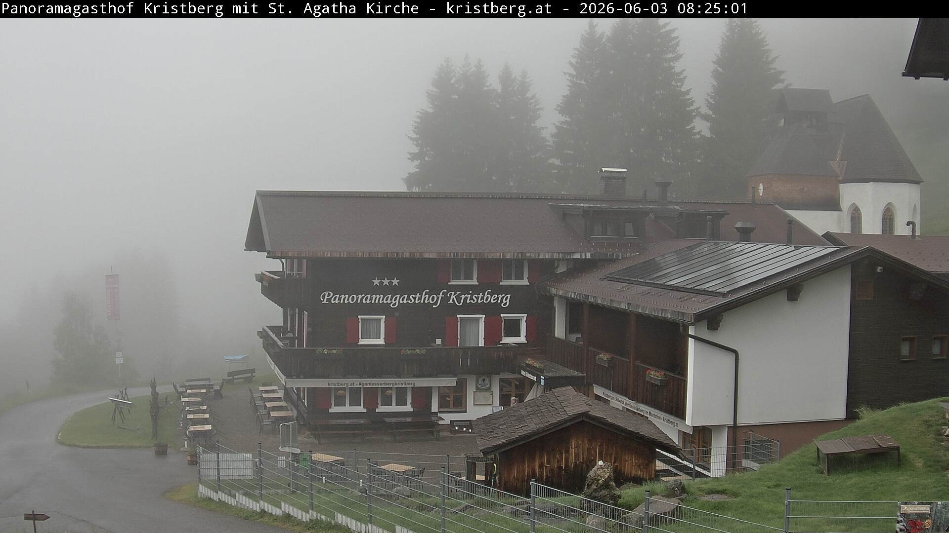 Archiv Foto Webcam Panoramagasthof Kristberg (Silbertal)
