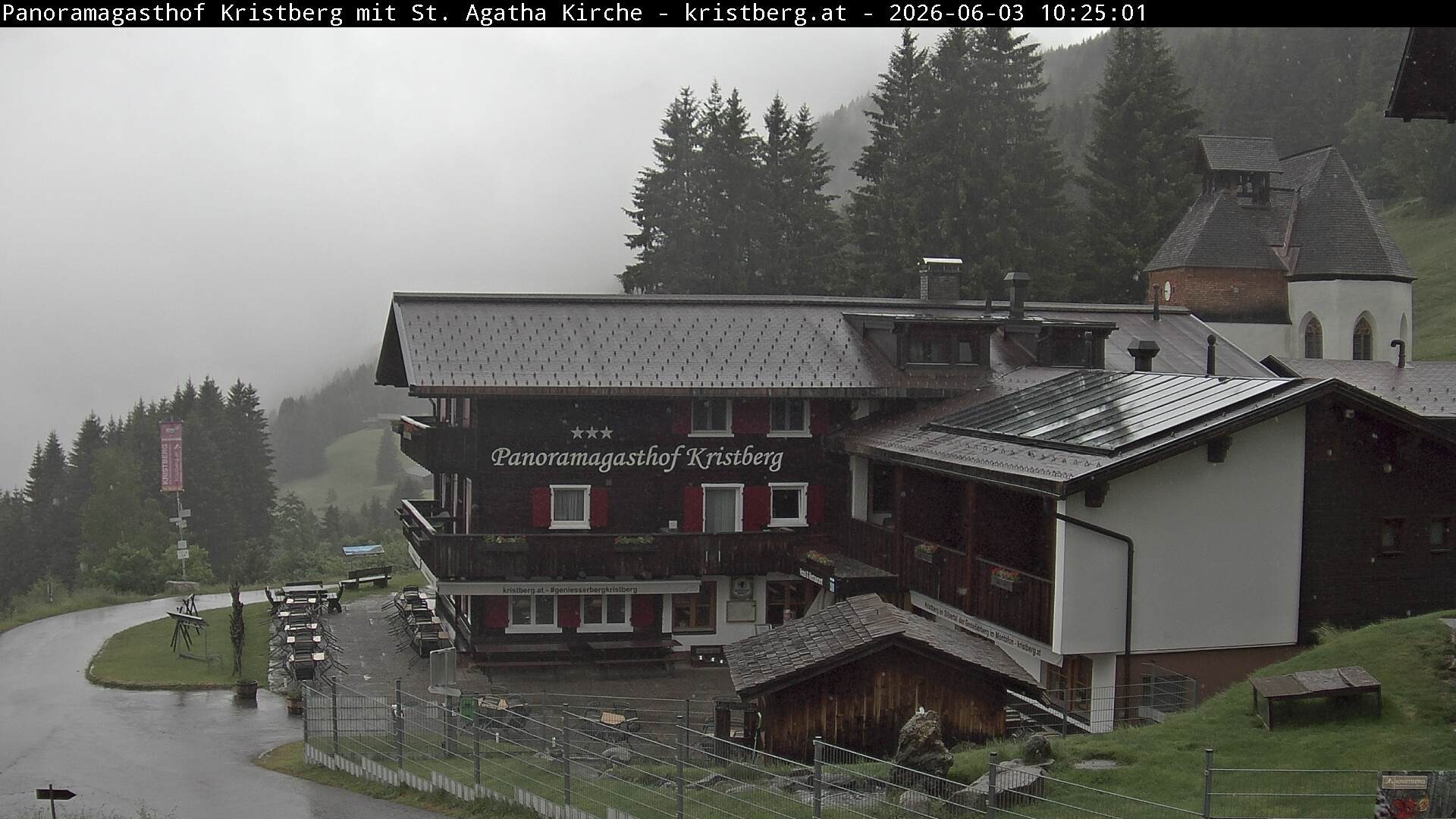Archiv Foto Webcam Panoramagasthof Kristberg (Silbertal)