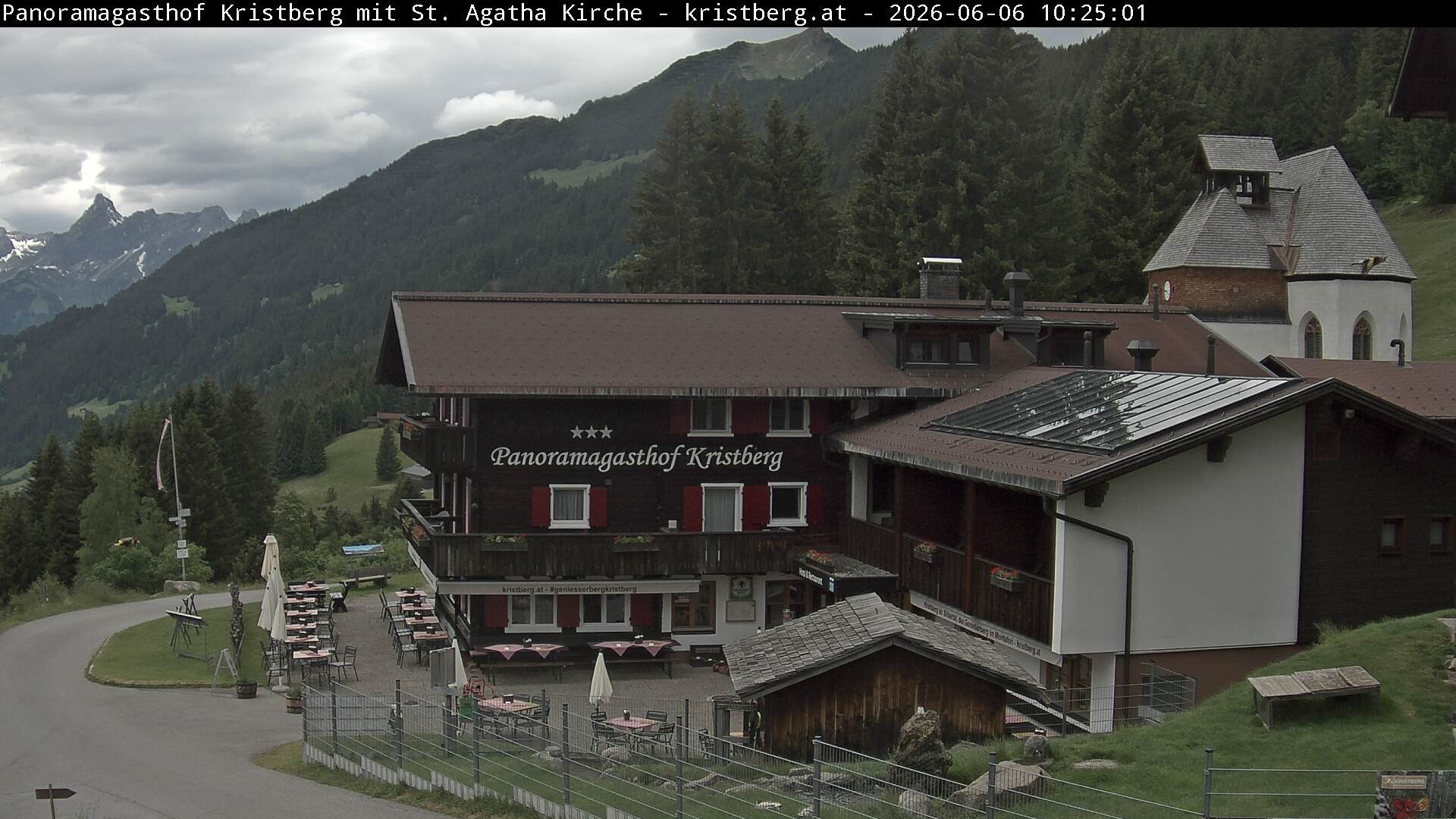 Archiv Foto Webcam Panoramagasthof Kristberg (Silbertal)