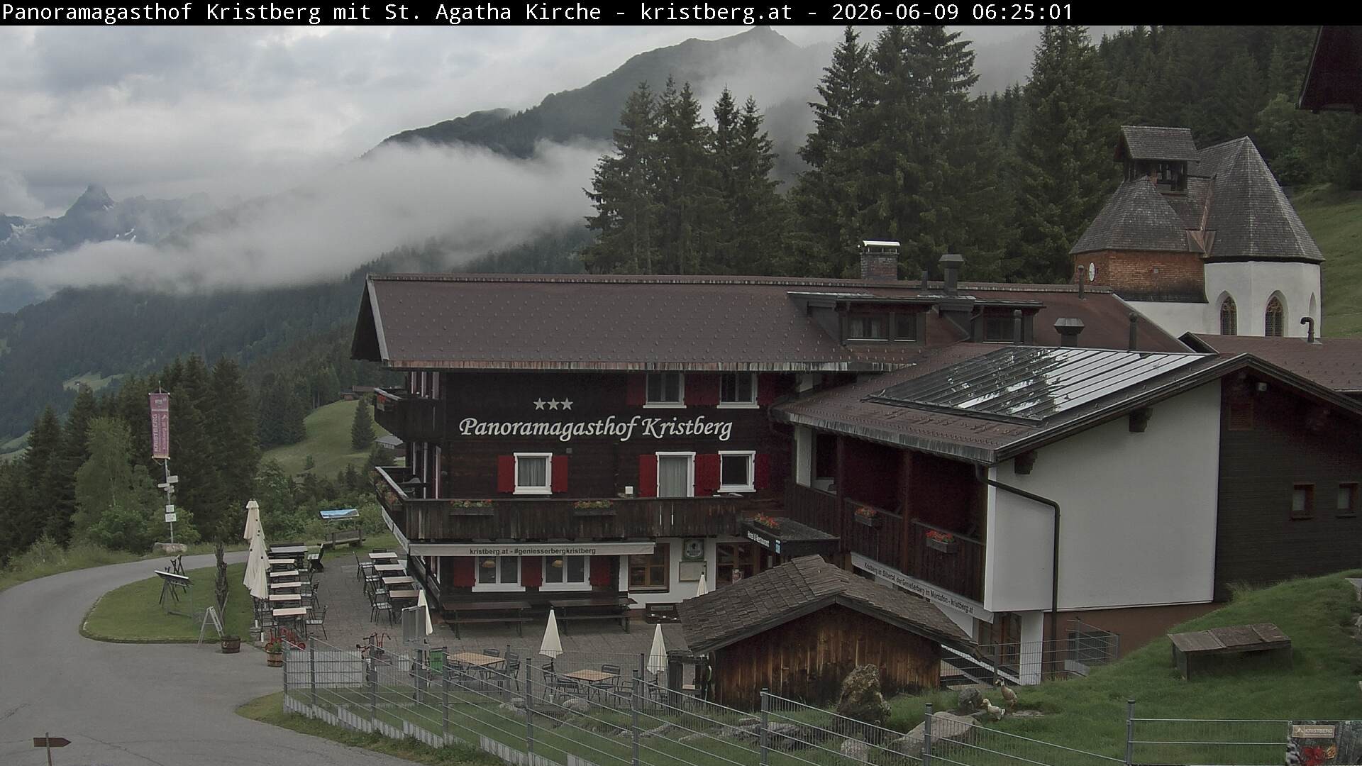Archiv Foto Webcam Panoramagasthof Kristberg (Silbertal)