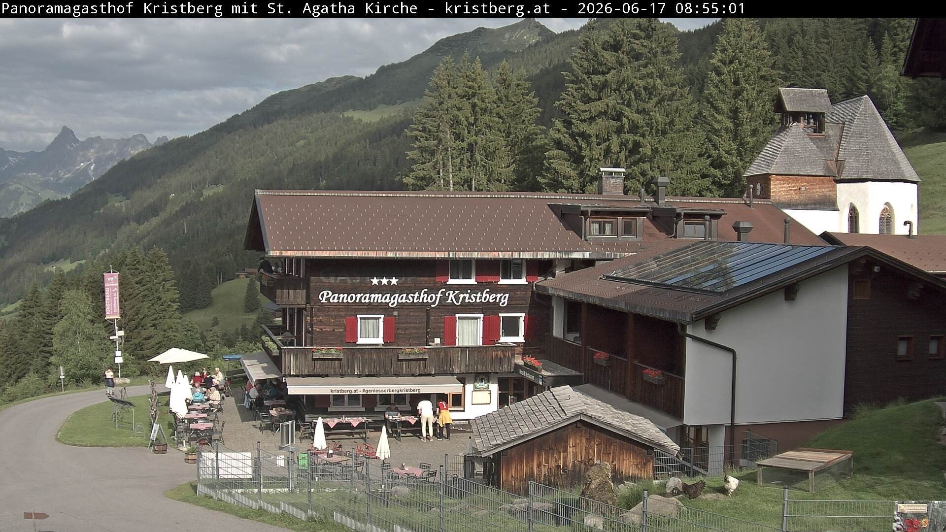 Archiv Foto Webcam Panoramagasthof Kristberg (Silbertal)