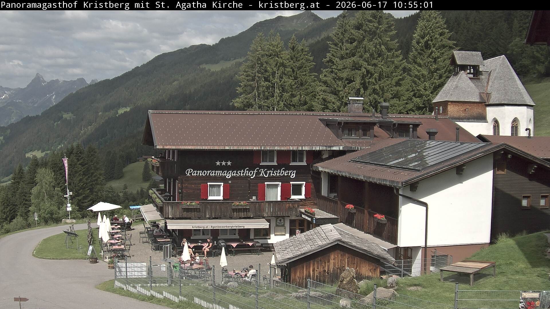 Archiv Foto Webcam Panoramagasthof Kristberg (Silbertal)