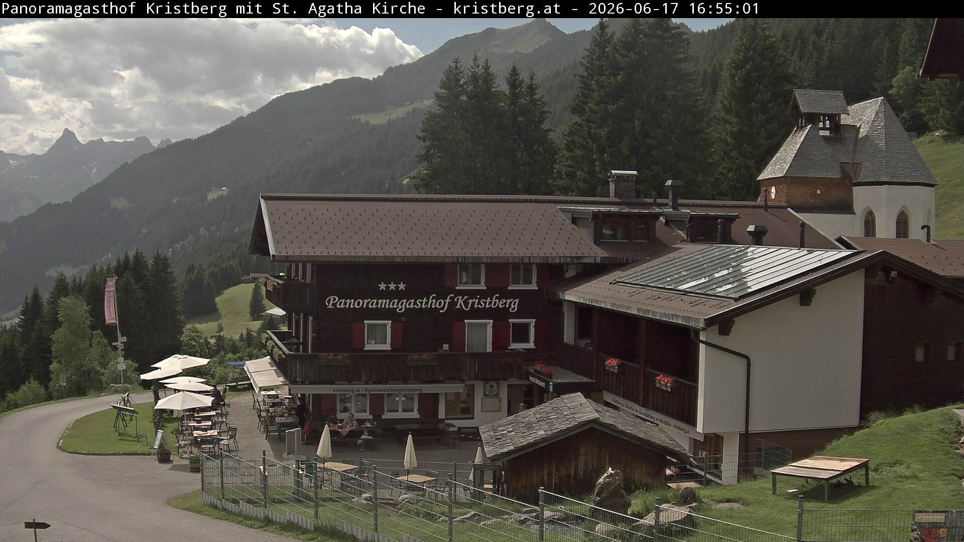 Archiv Foto Webcam Panoramagasthof Kristberg (Silbertal)