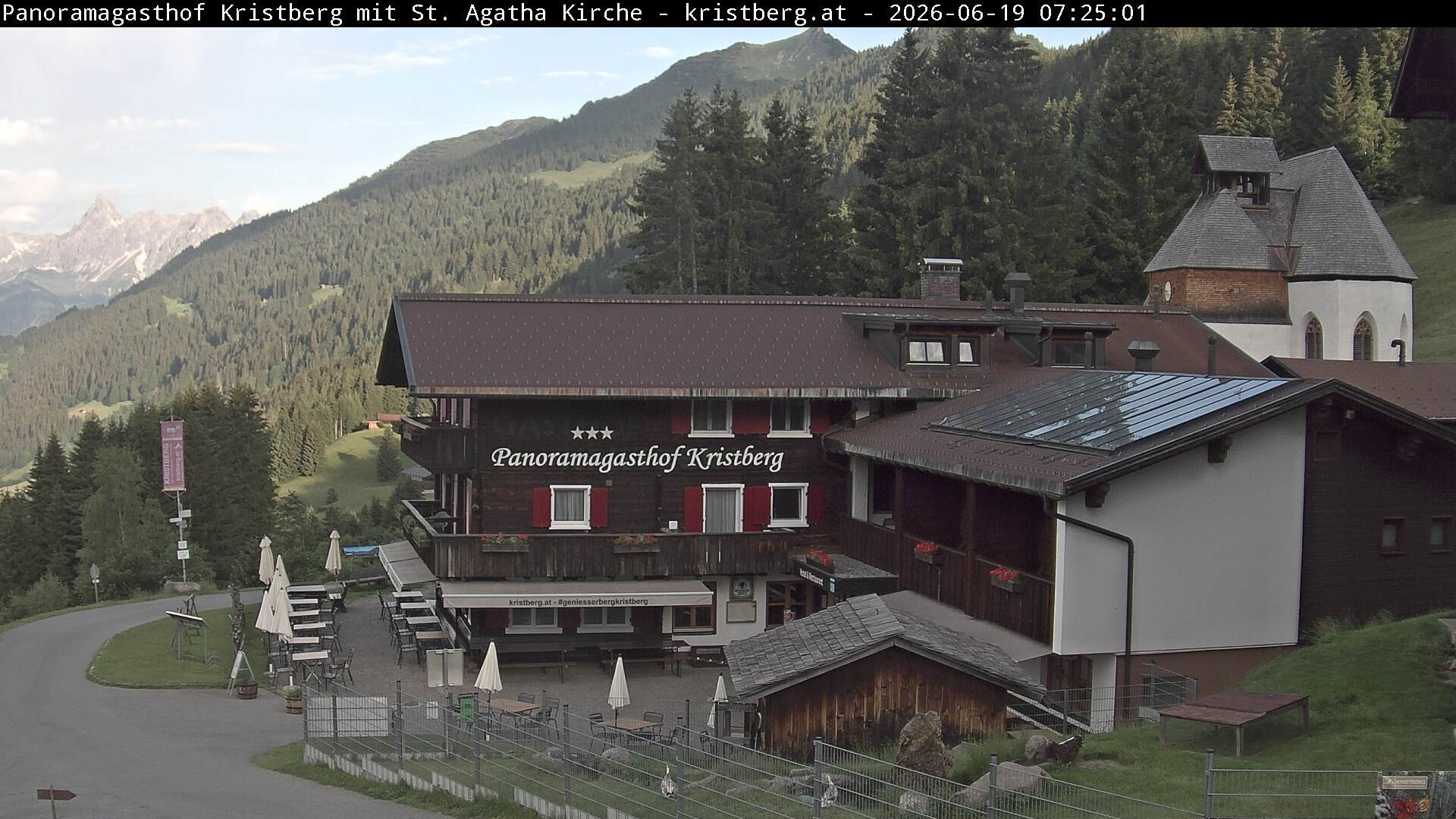 Archiv Foto Webcam Panoramagasthof Kristberg (Silbertal)