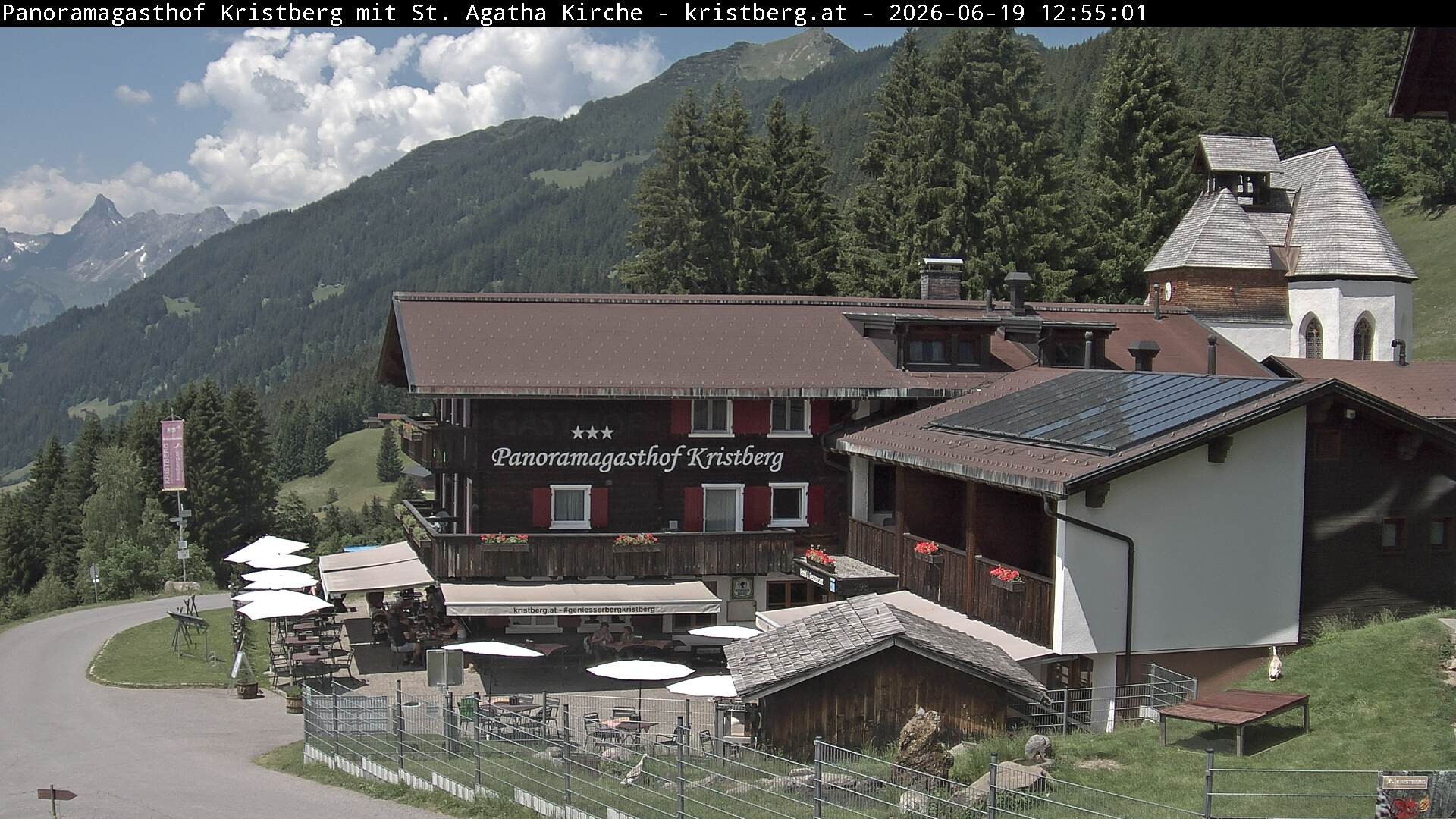 Archiv Foto Webcam Panoramagasthof Kristberg (Silbertal)