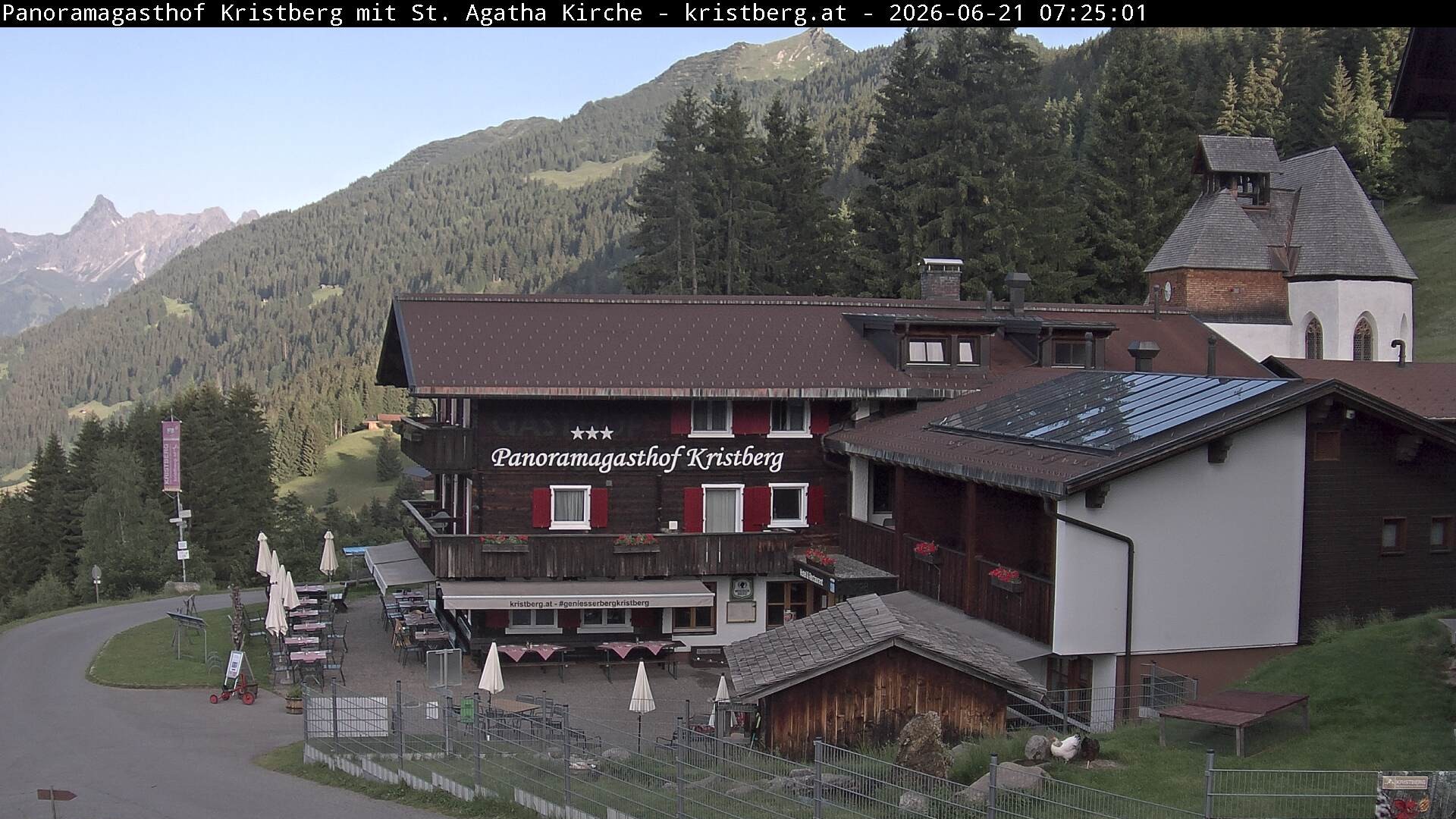 Archiv Foto Webcam Panoramagasthof Kristberg (Silbertal)