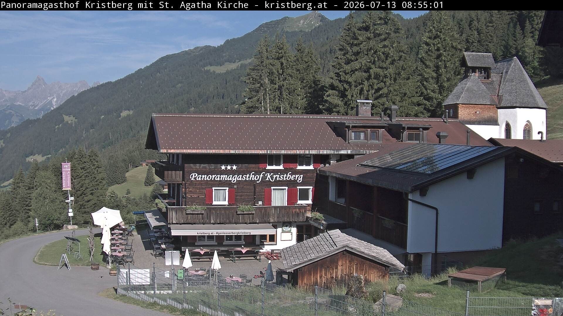 Archiv Foto Webcam Panoramagasthof Kristberg (Silbertal)