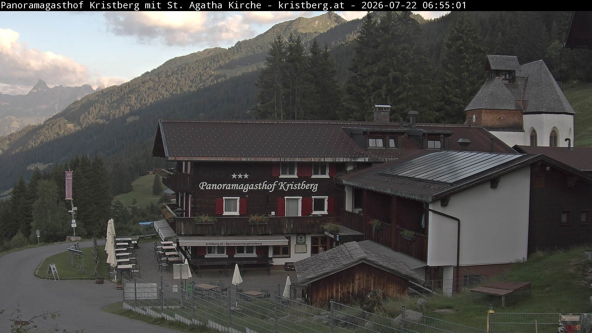 Archiv Foto Webcam Panoramagasthof Kristberg (Silbertal)