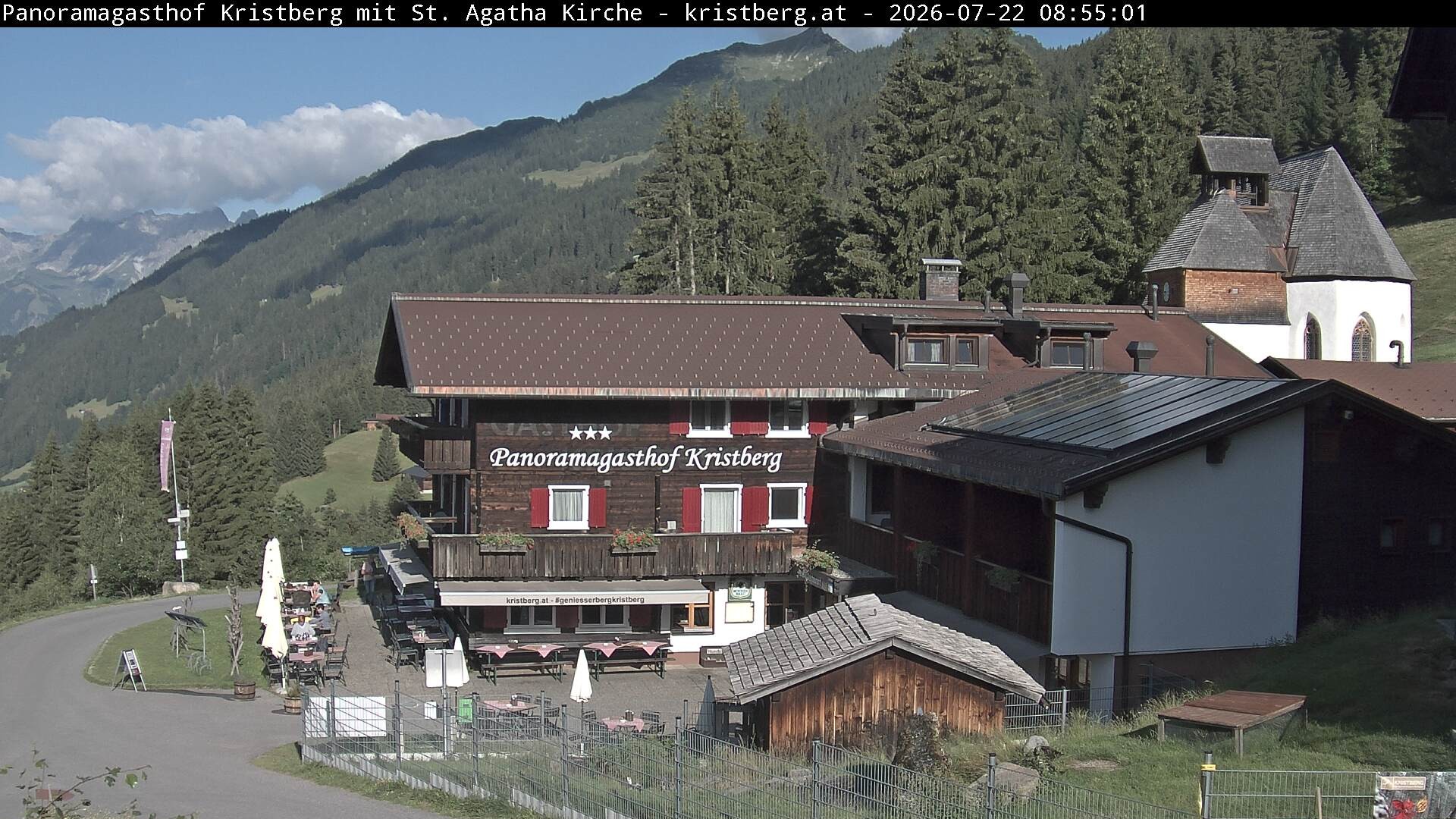 Archiv Foto Webcam Panoramagasthof Kristberg (Silbertal)