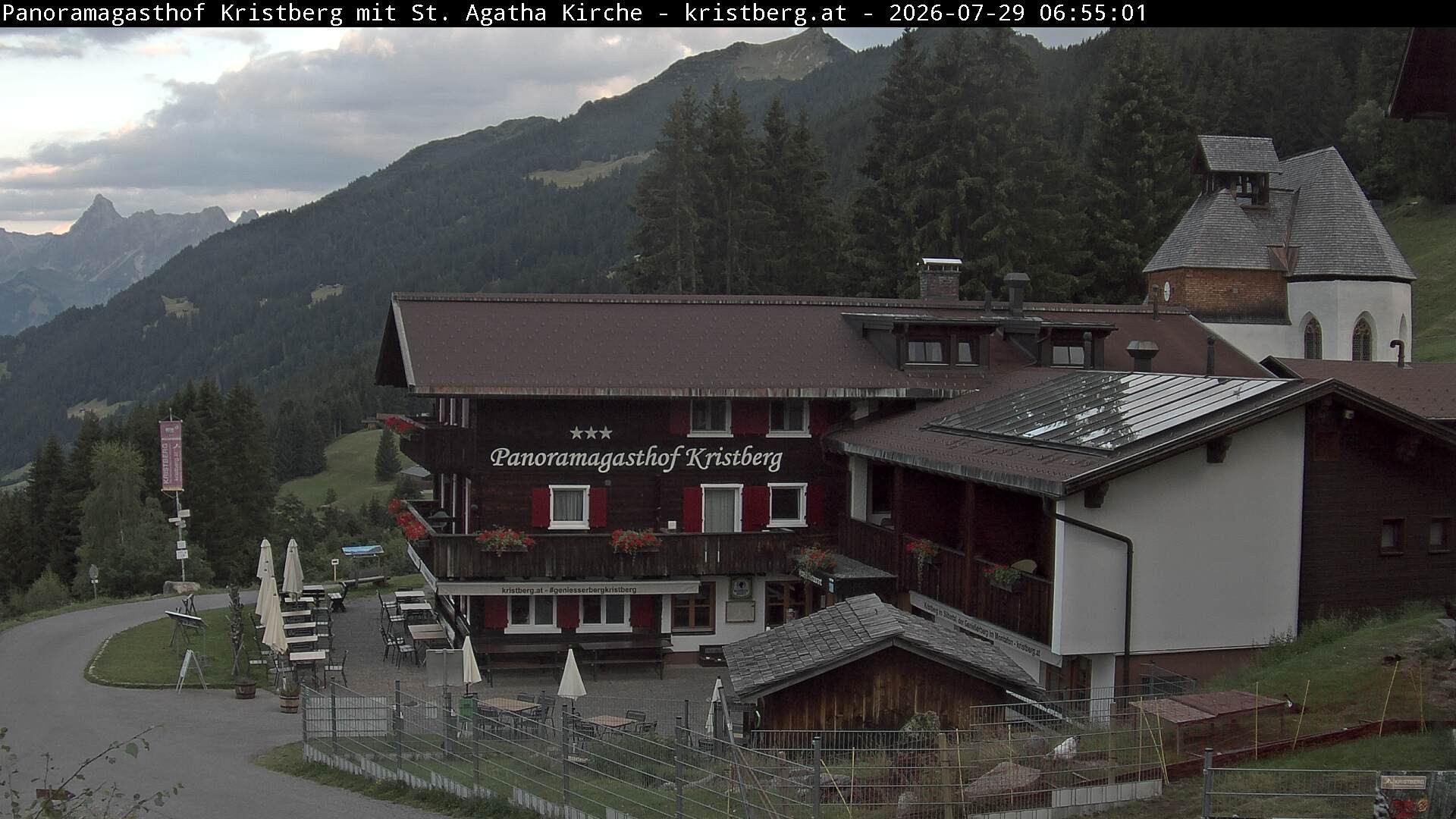 Archiv Foto Webcam Panoramagasthof Kristberg (Silbertal)