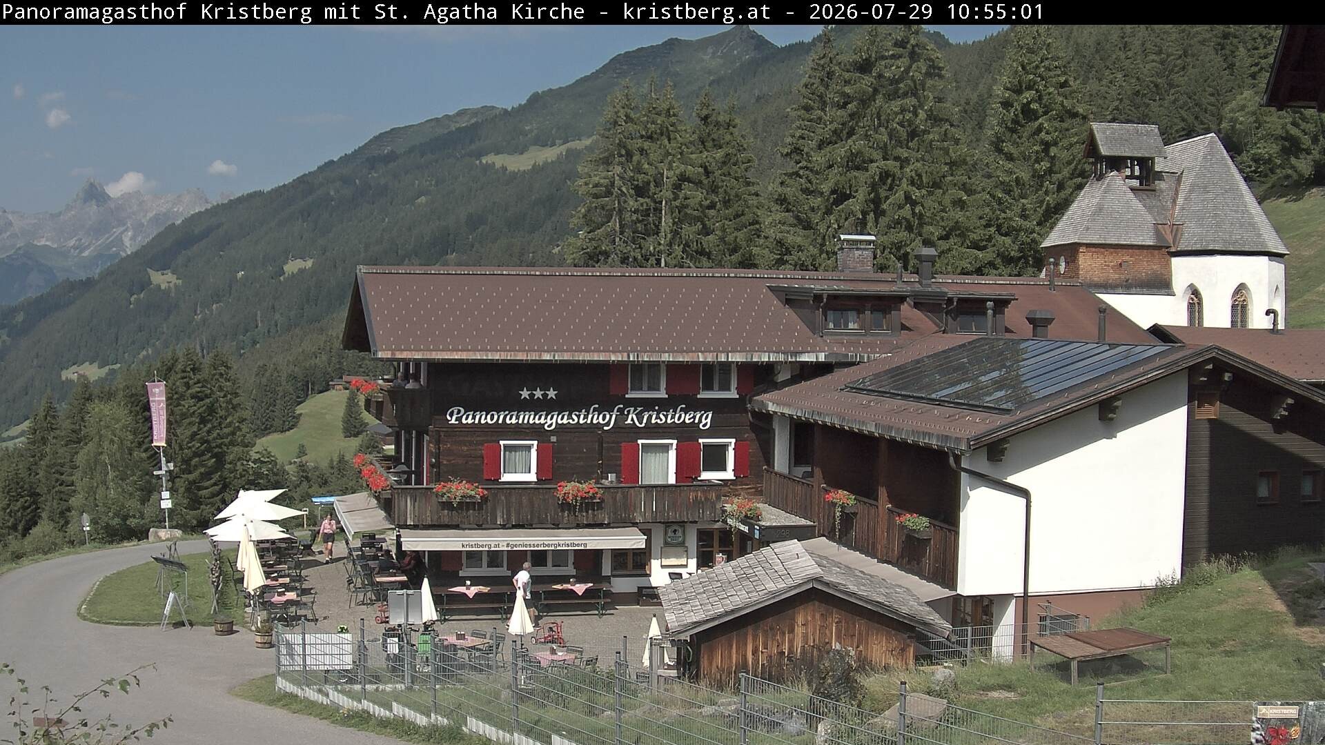 Archiv Foto Webcam Panoramagasthof Kristberg (Silbertal)