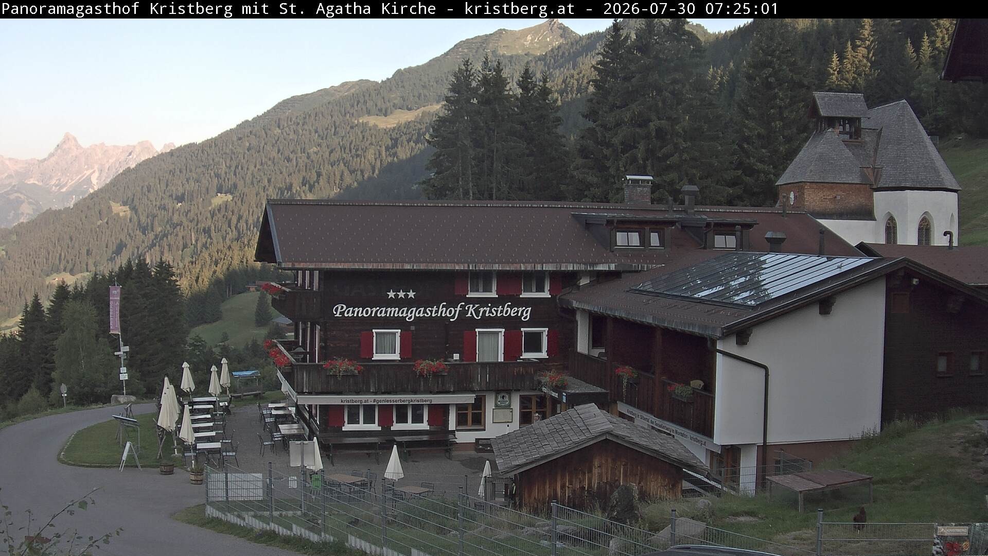 Archiv Foto Webcam Panoramagasthof Kristberg (Silbertal)